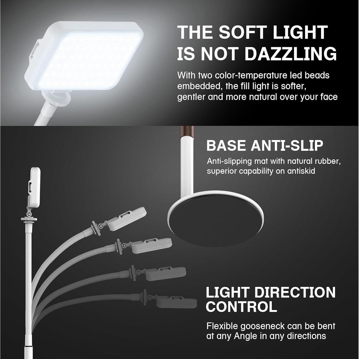 Luz de Escritorio LED Anautin D6 con Soporte Telescópico CRI97+