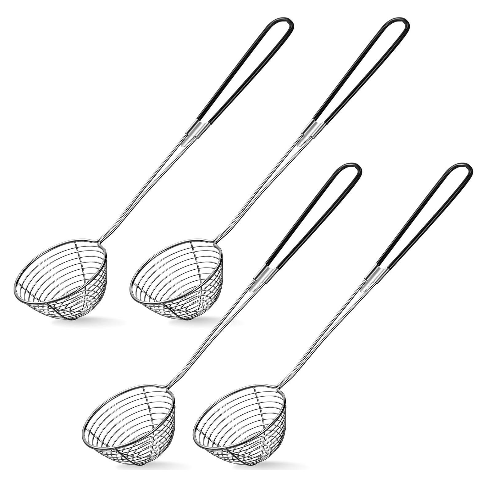 Cucharas Coladoras de Acero Inoxidable Geiserailie 4 Piezas