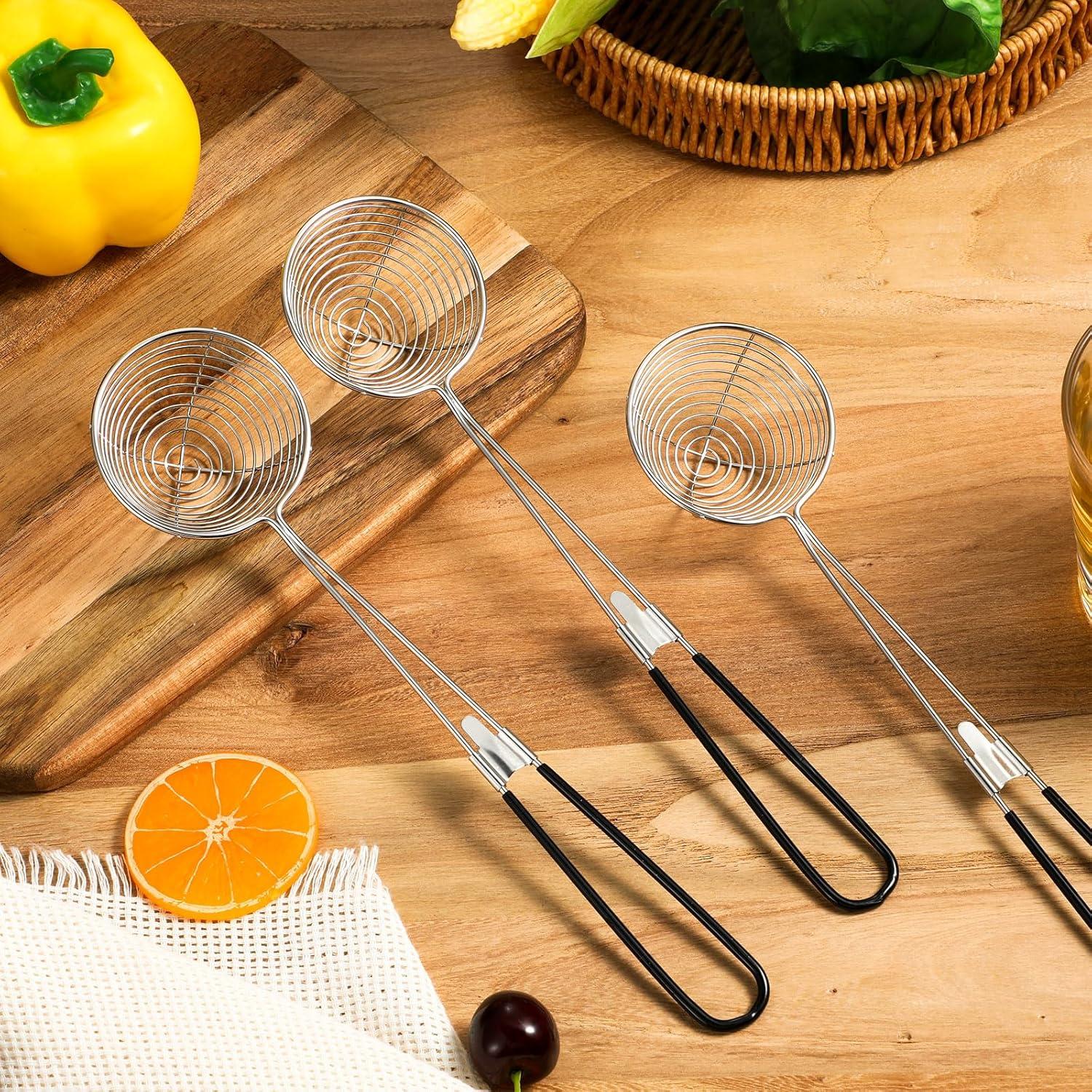 Cucharas Coladoras de Acero Inoxidable Geiserailie 4 Piezas