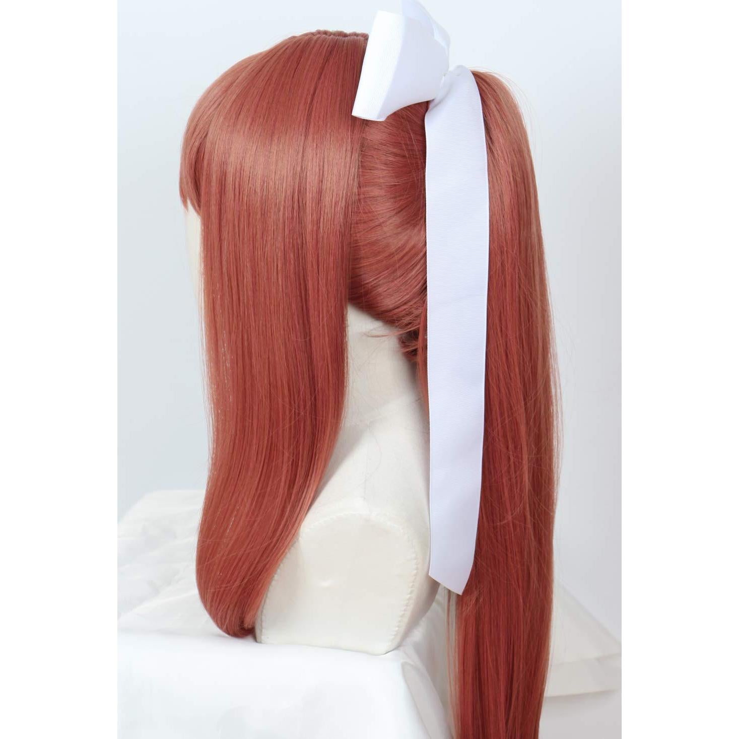 Peluca Larga Linfairy para Niñas con Lazo Blanco