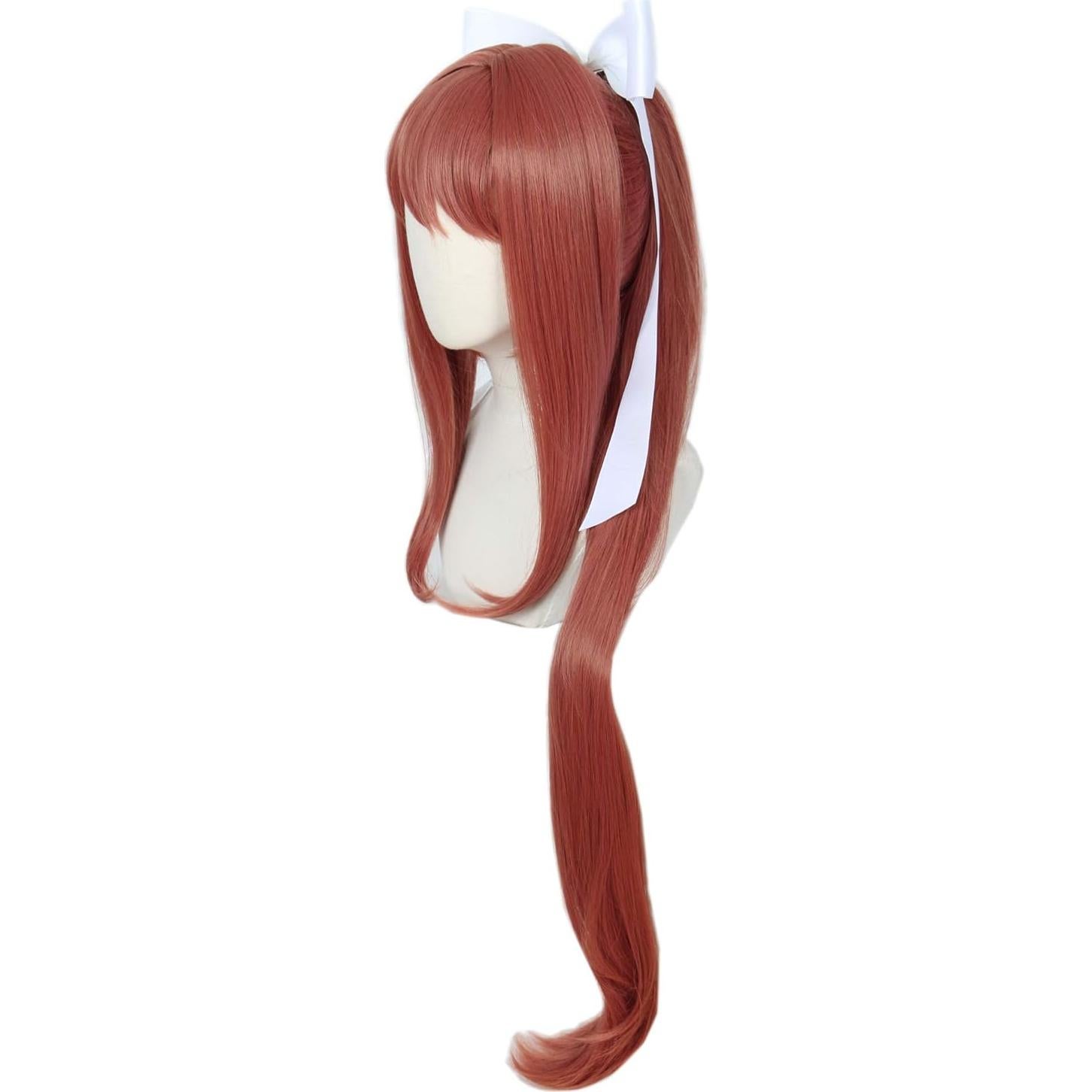 Peluca Larga Linfairy para Niñas con Lazo Blanco