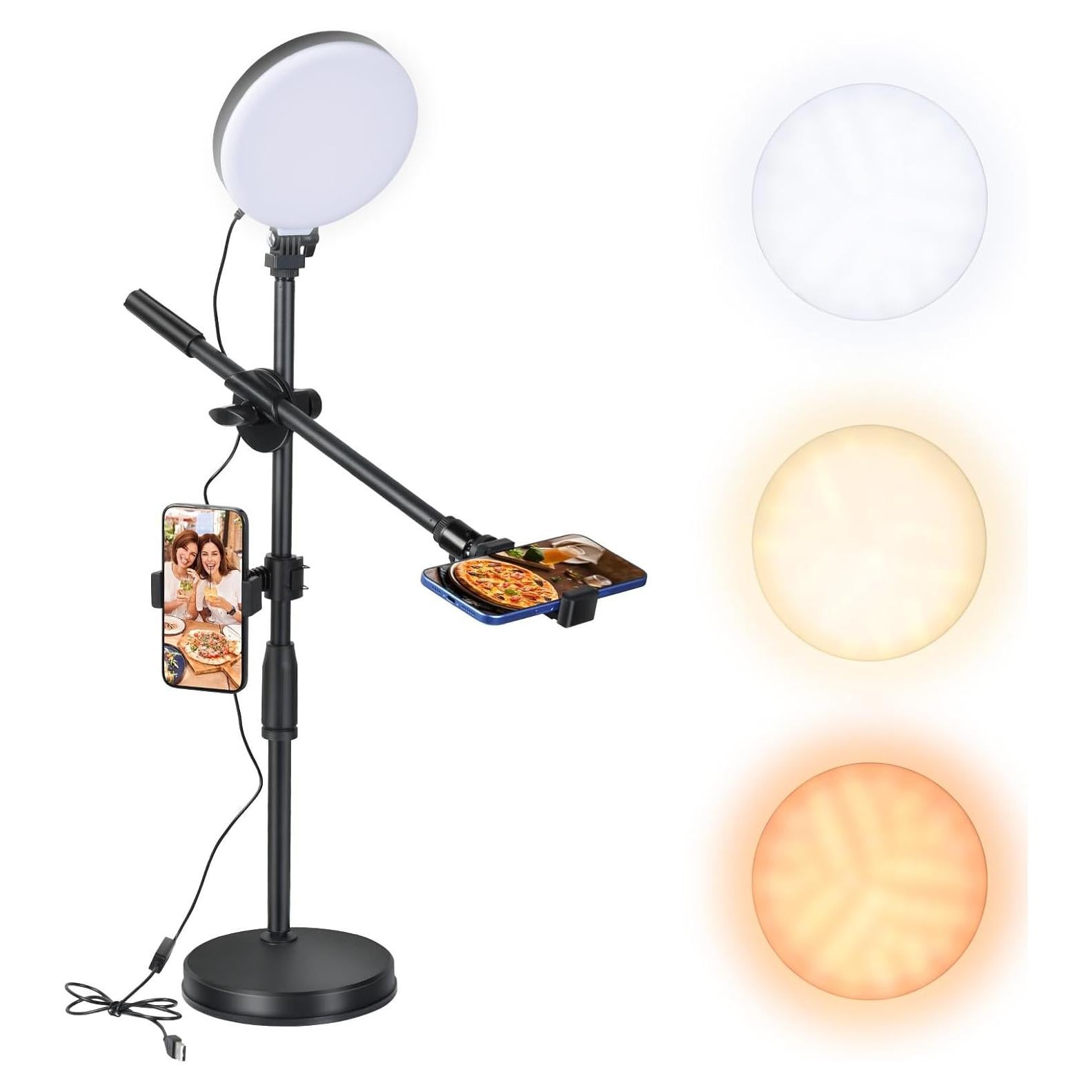 Luz de Anillo LED UTEBIT 15.24 cm Regulable para Video