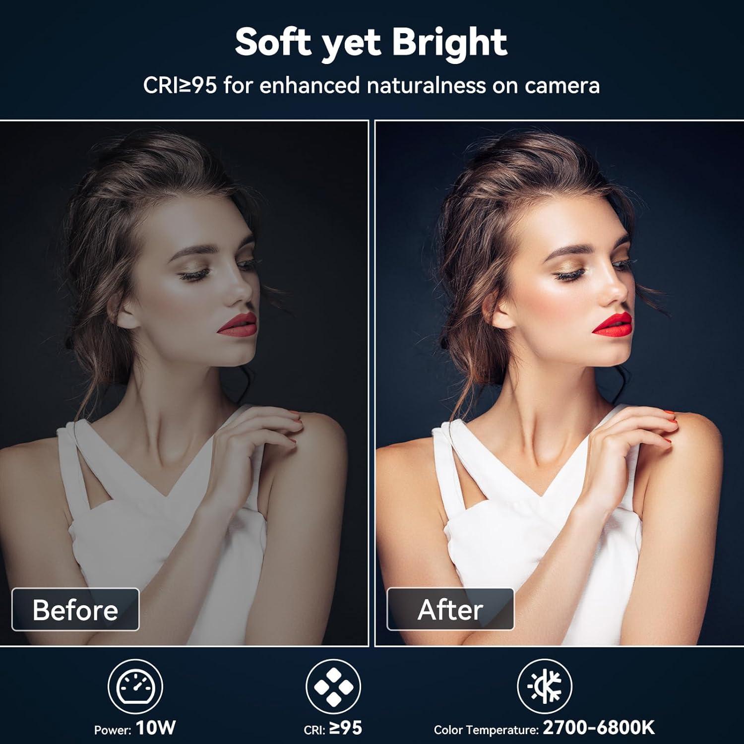 Luz de Anillo LED UTEBIT 15.24 cm Regulable para Video