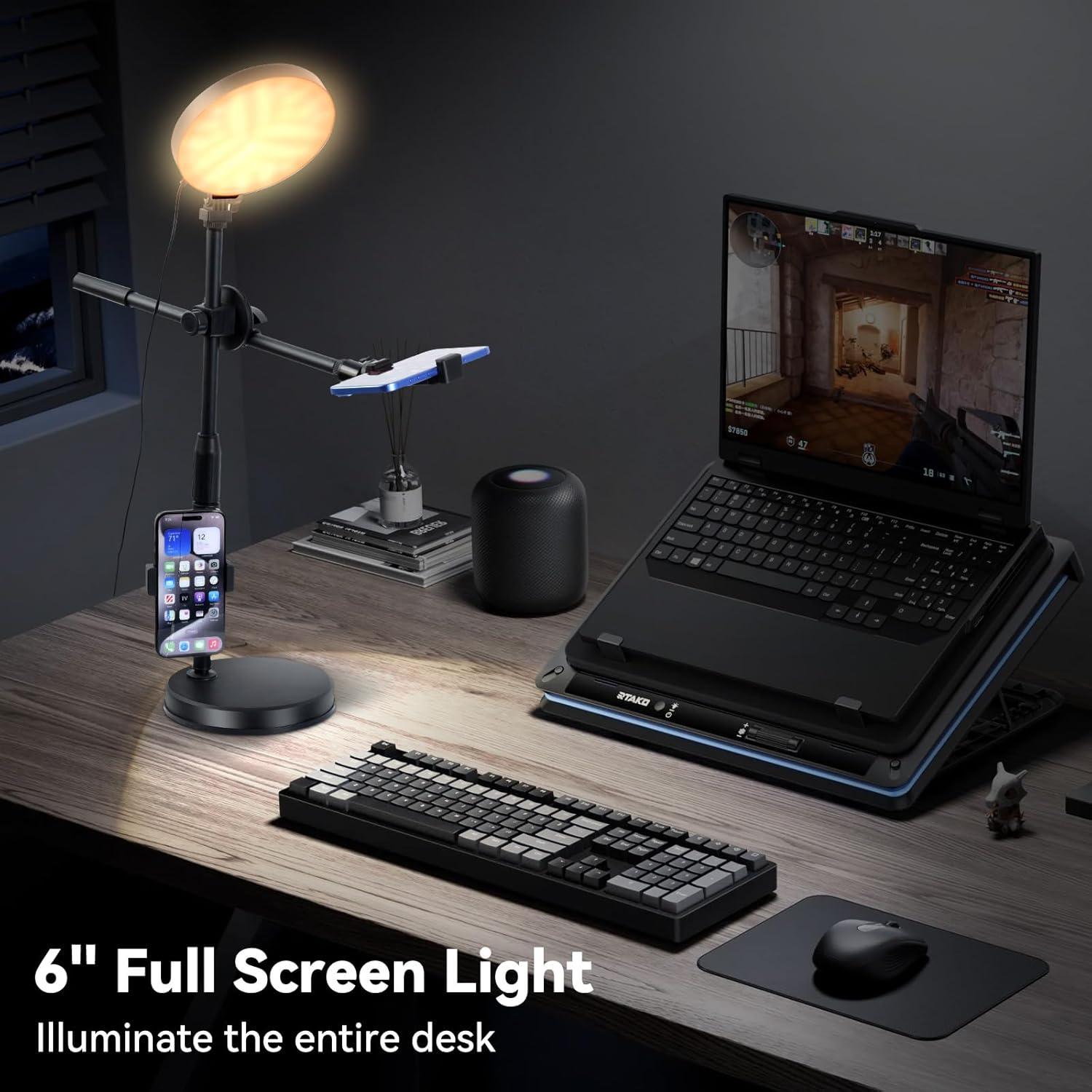 Luz de Anillo LED UTEBIT 15.24 cm Regulable para Video