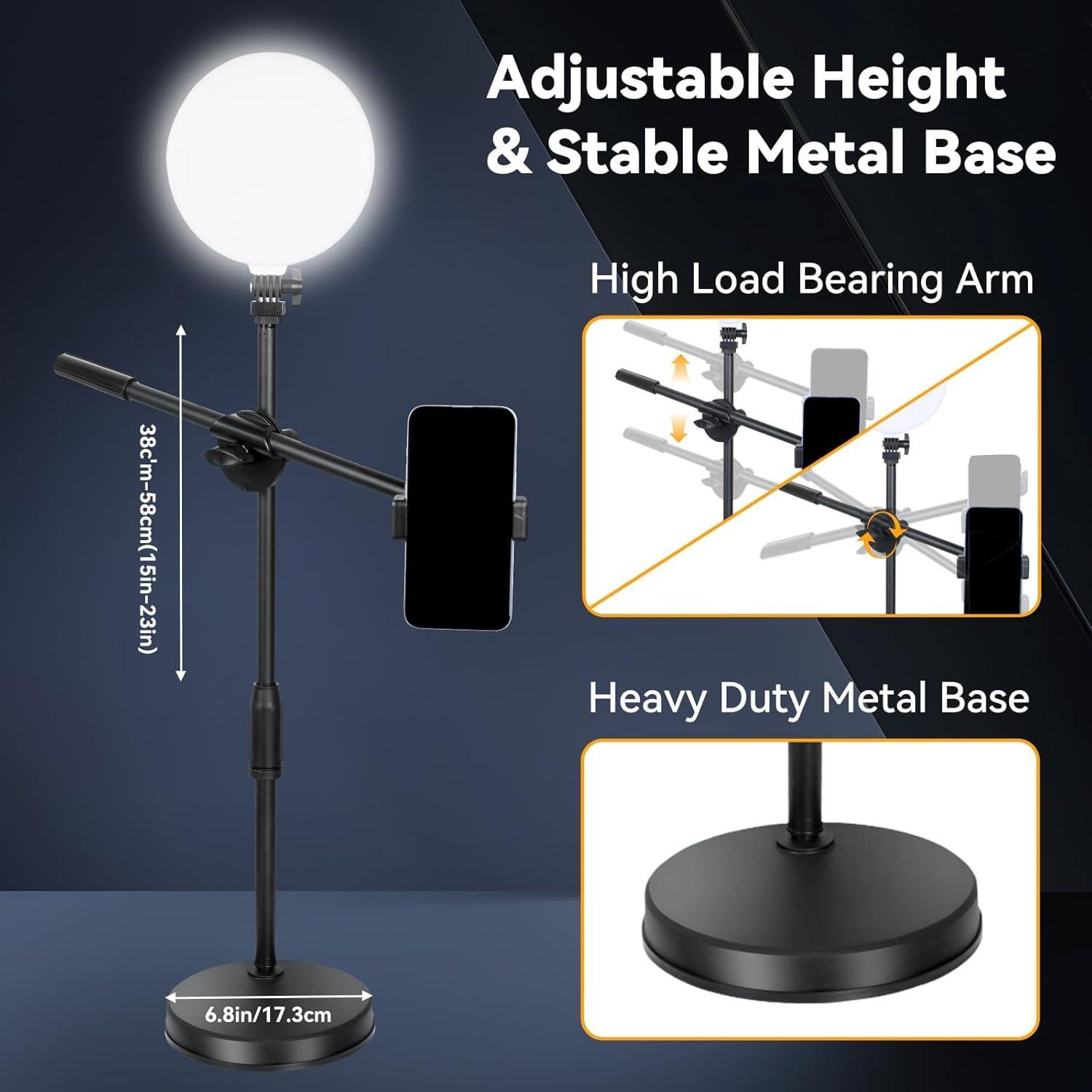 Luz de Anillo LED UTEBIT 15.24 cm Regulable para Video