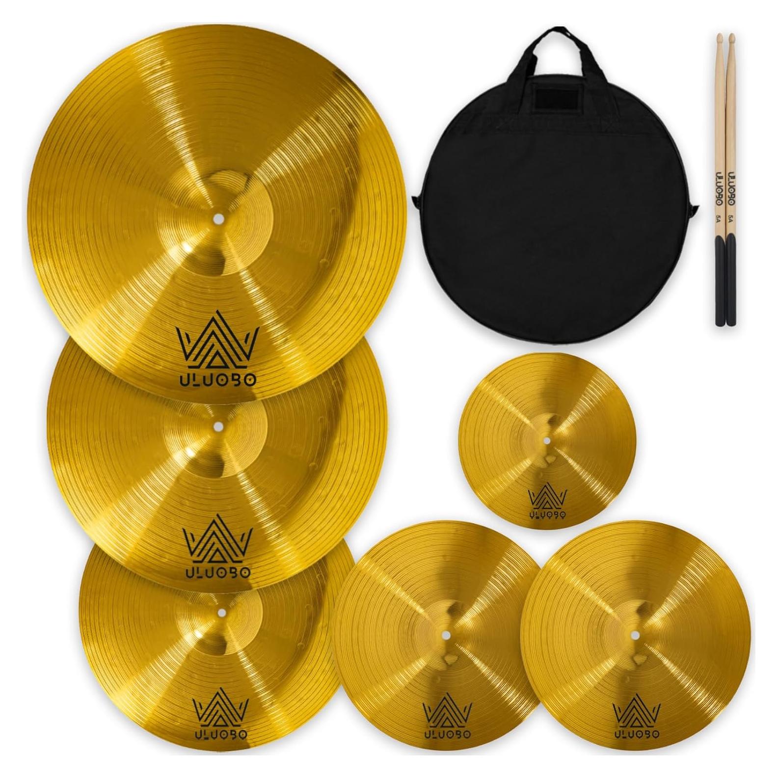 Set de Platillos de Batería ULUOBO 6 Piezas 10-20 cm