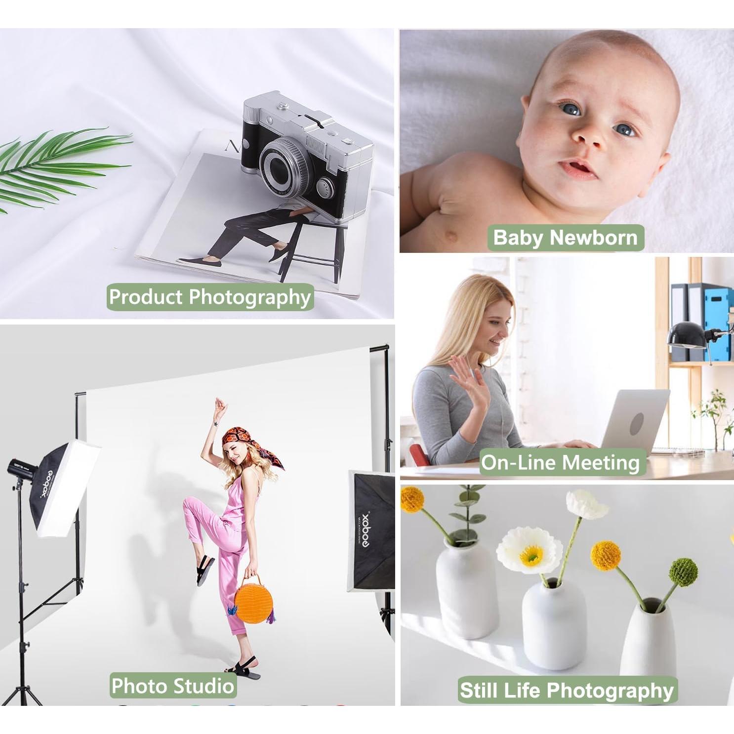 Fondo de Tela Blanca Sin Costuras WODO 1.5x3m para Fotografía