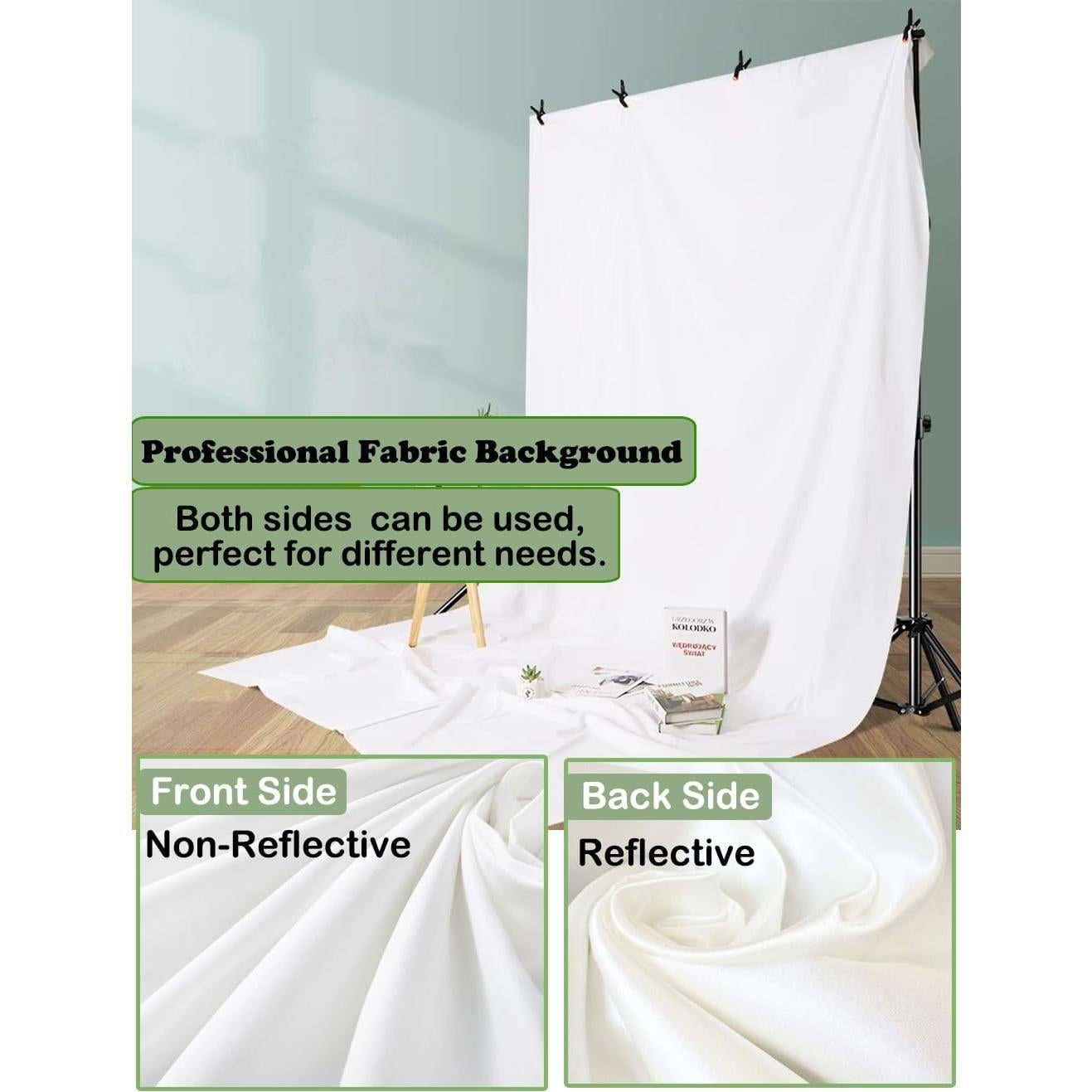 Fondo de Tela Blanca Sin Costuras WODO 1.5x3m para Fotografía