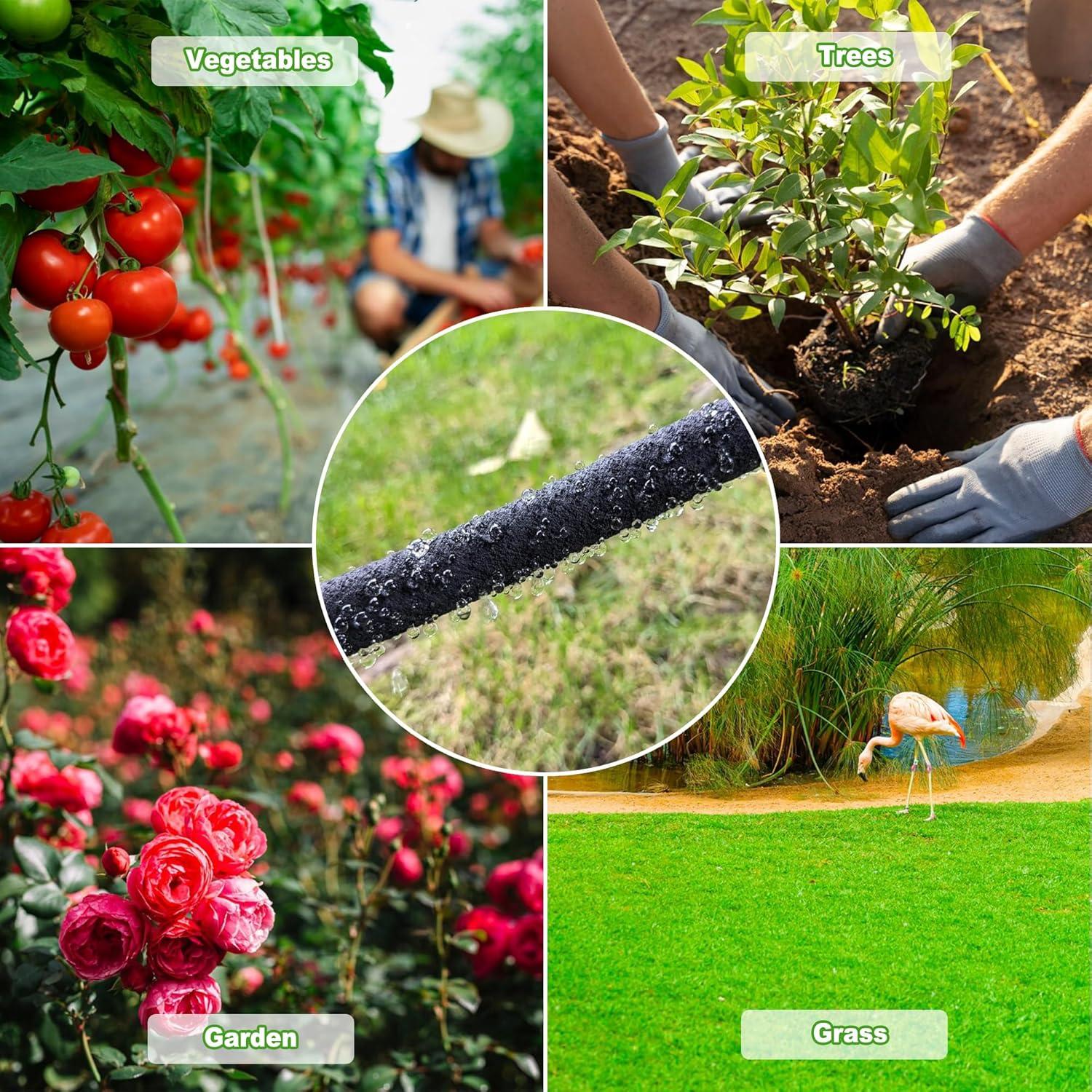 Manguera Empapadora Oscorna 50m + Manguera Jardín 25m