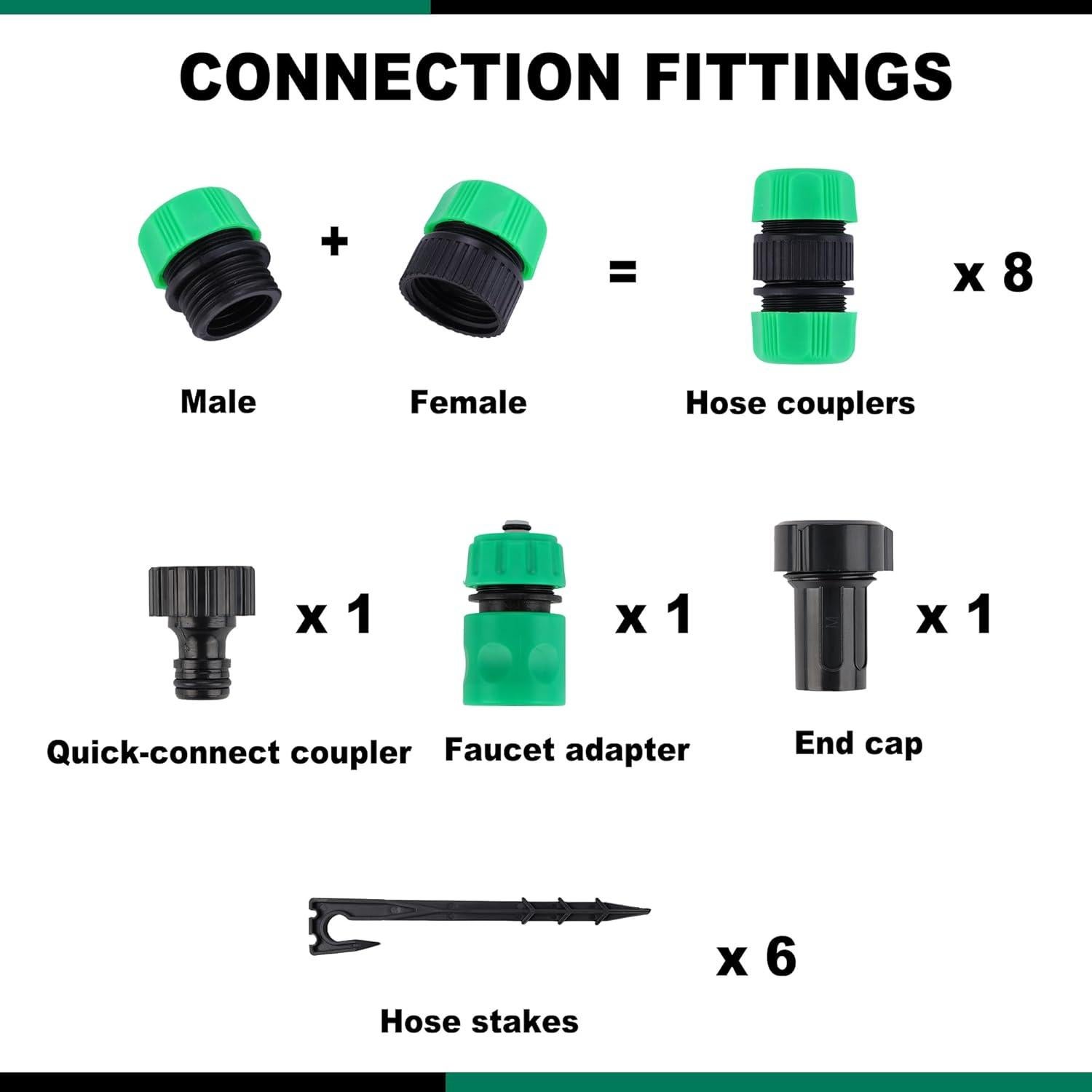 Manguera Empapadora Oscorna 50m + Manguera Jardín 25m