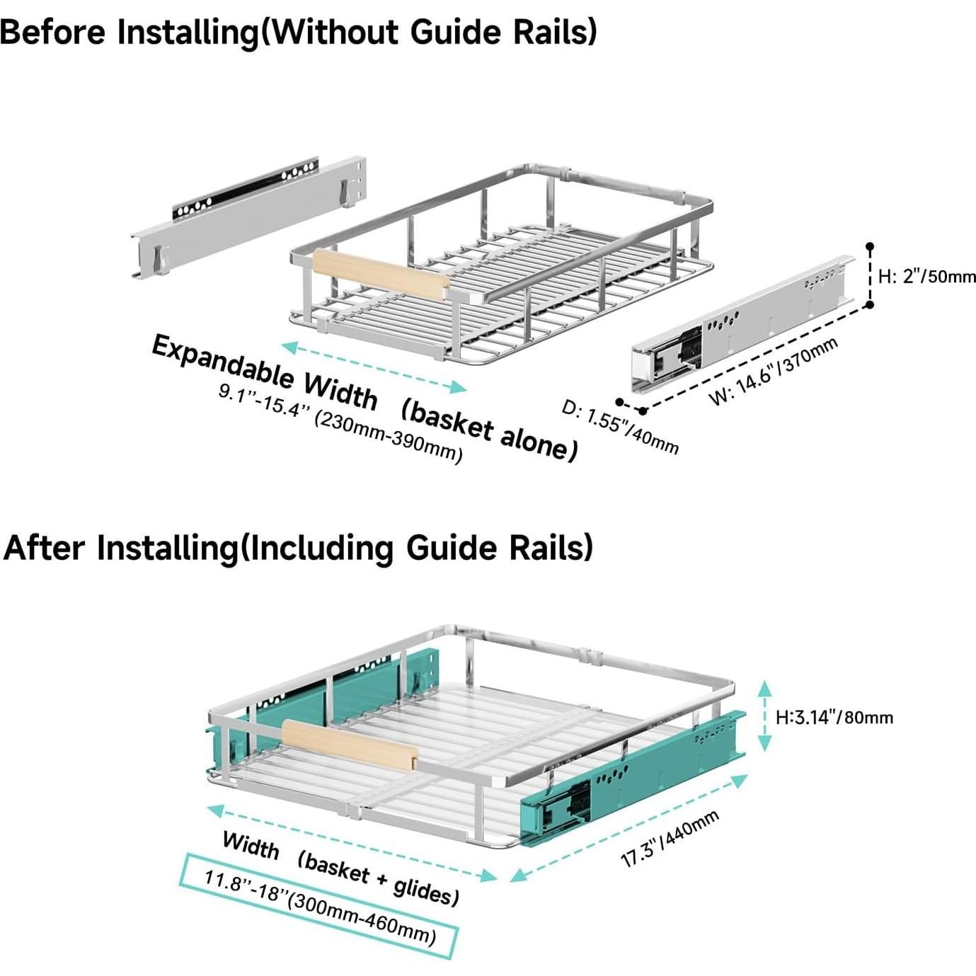 Organizador de Gabinete Expandible jkxoo 30-45.7 cm 2Pack