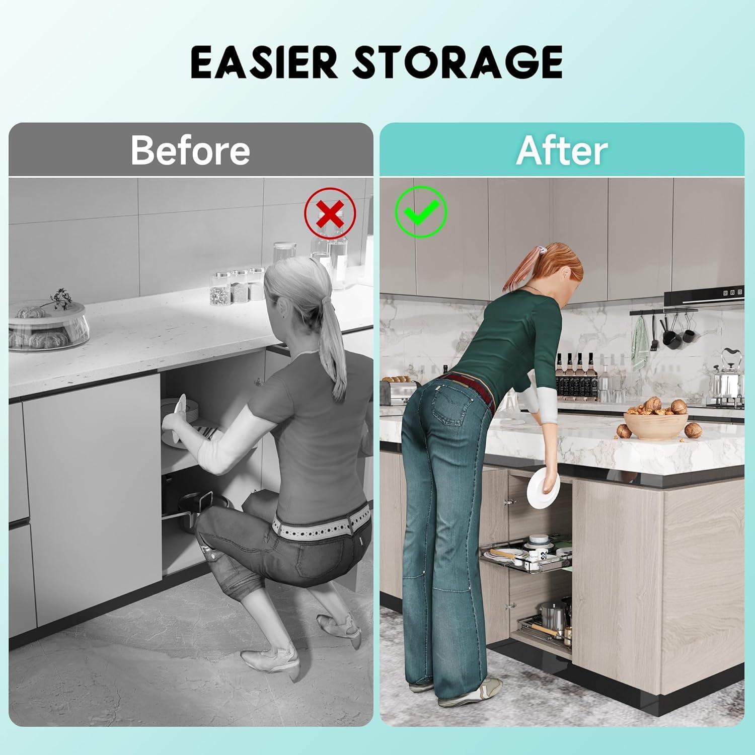 Organizador de Gabinete Expandible jkxoo 30-45.7 cm 2Pack