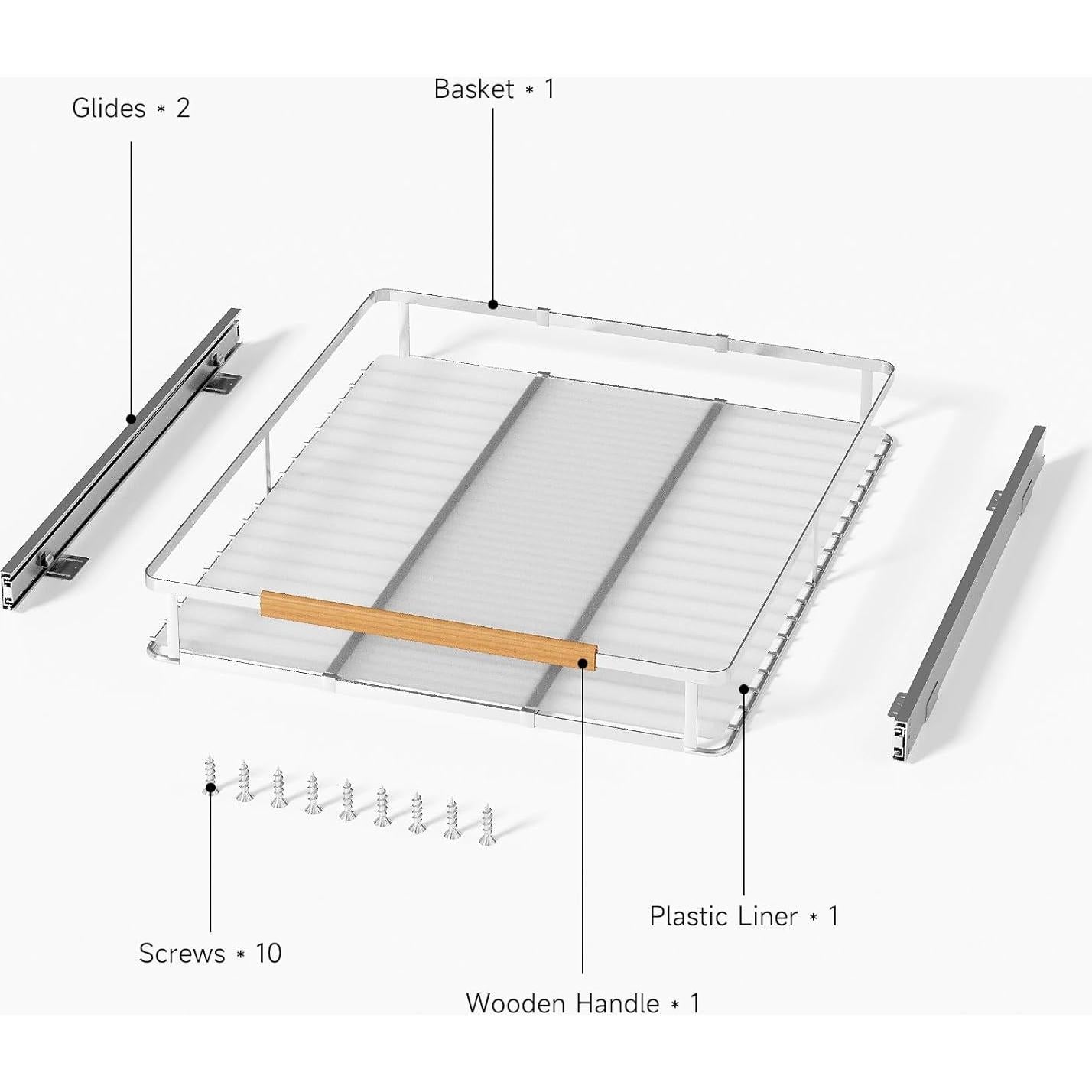 Organizador Expandible de Gabinete jkxoo 2 Paquetes Acero Inoxidable