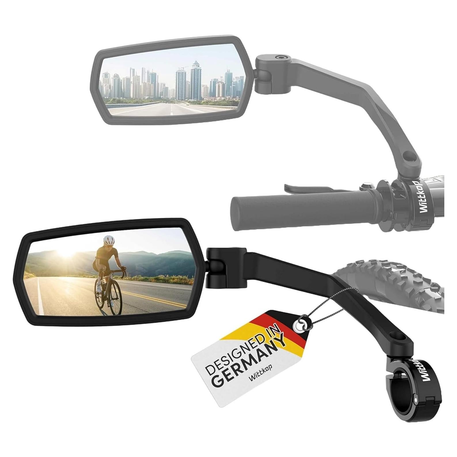 Espejo de Bicicleta Wittkop Izquierda HD Plegable 360°