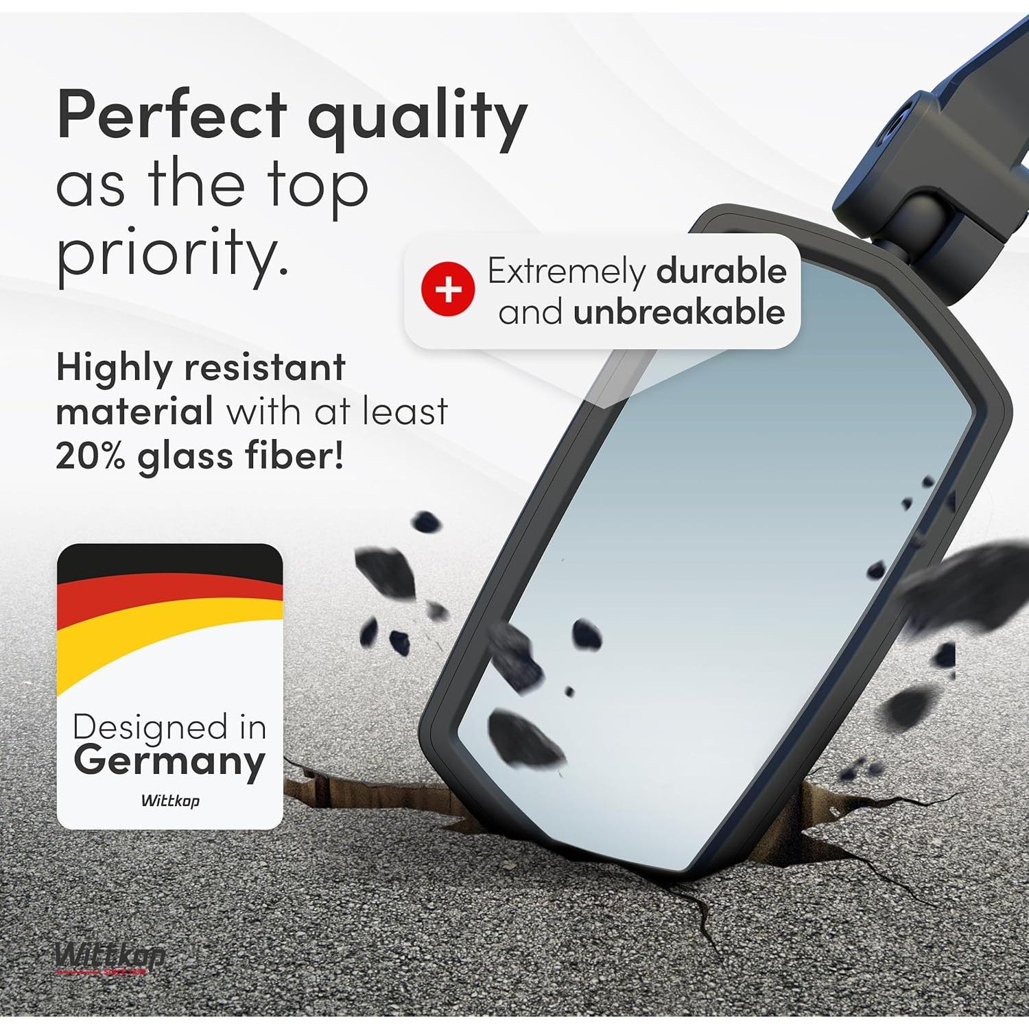 Espejo de Bicicleta Wittkop Izquierda HD Plegable 360°