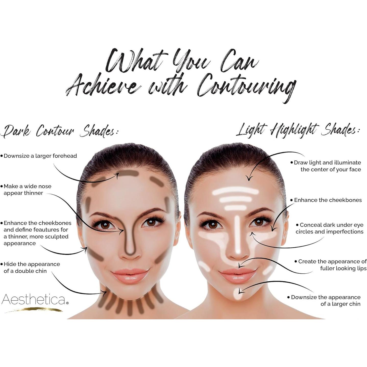 Kit de Maquillaje Contorno e Iluminación Aesthetica - Vegano