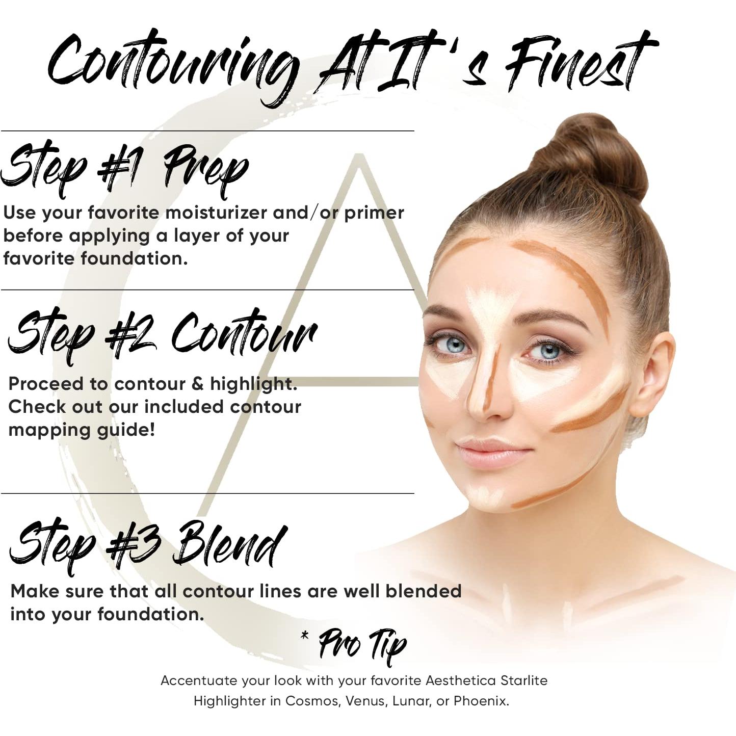 Kit de Maquillaje Contorno e Iluminación Aesthetica - Vegano