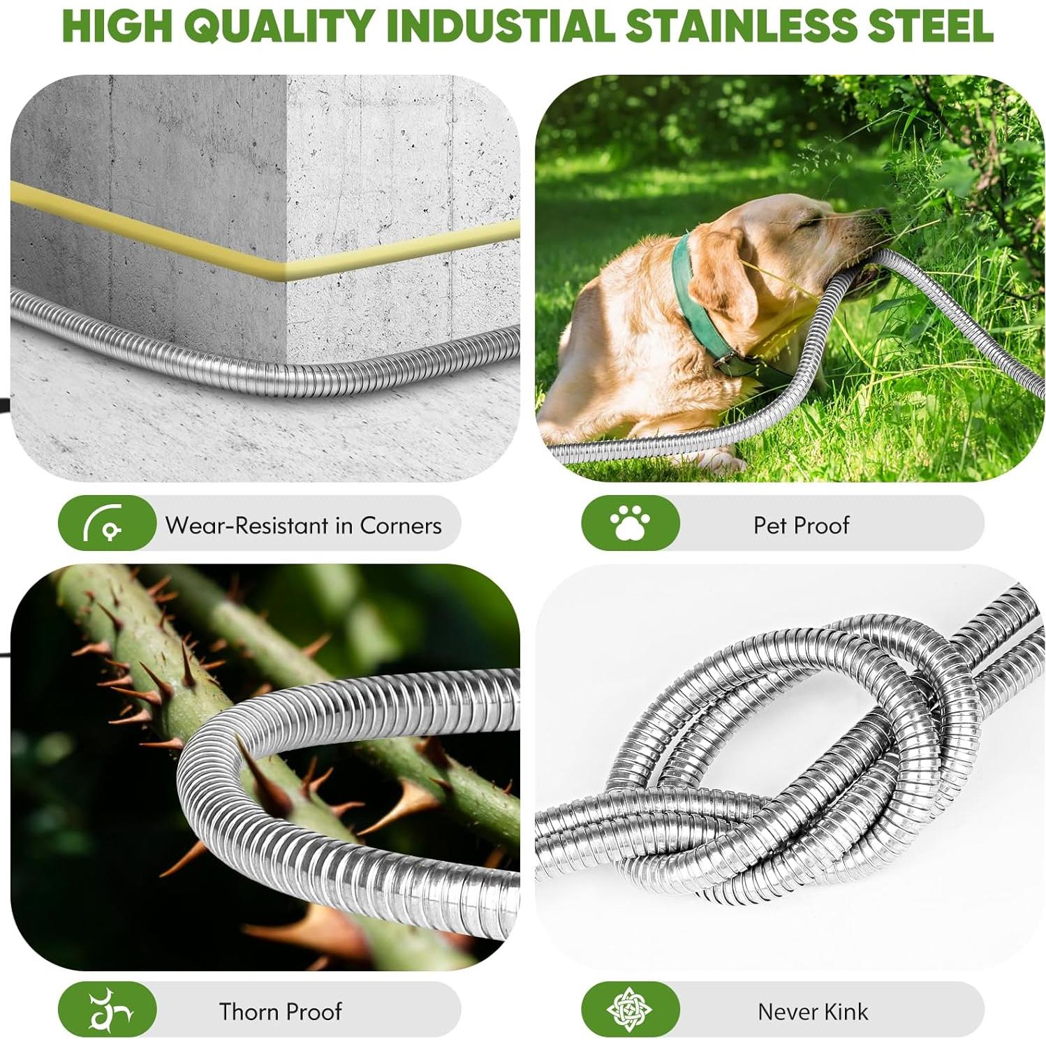 Manguera de Jardín Unywarse 15,24 m Acero Inoxidable Flexible