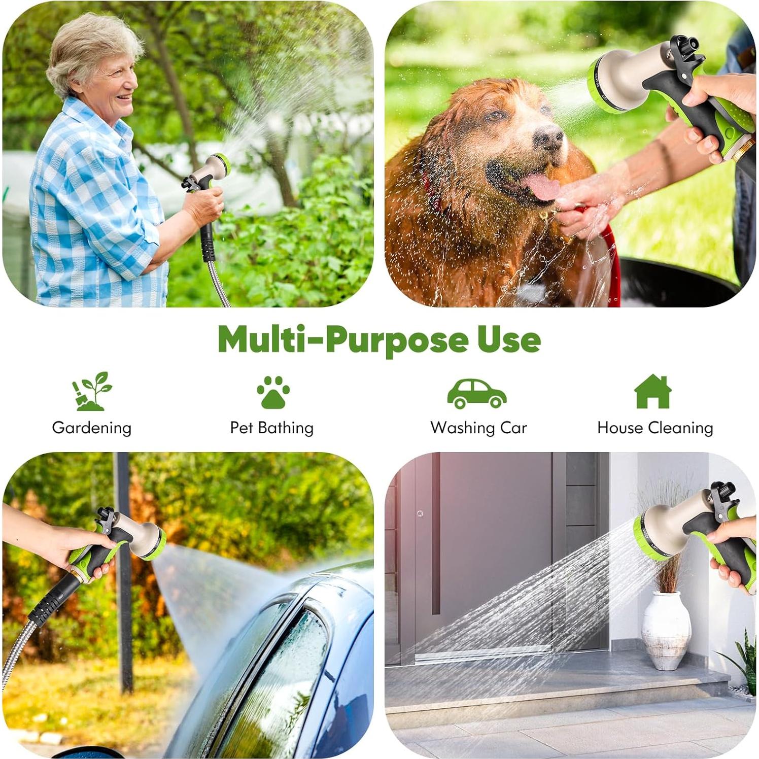 Manguera de Jardín Unywarse 15,24 m Acero Inoxidable Flexible