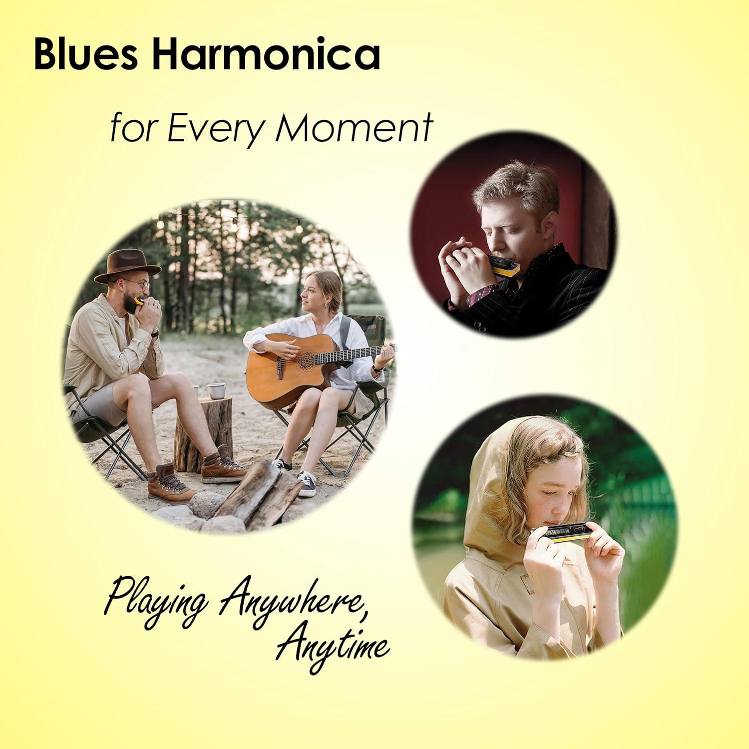 Harmónica Diatónica G 10 Agujeros Bronce Fosforado Compacta