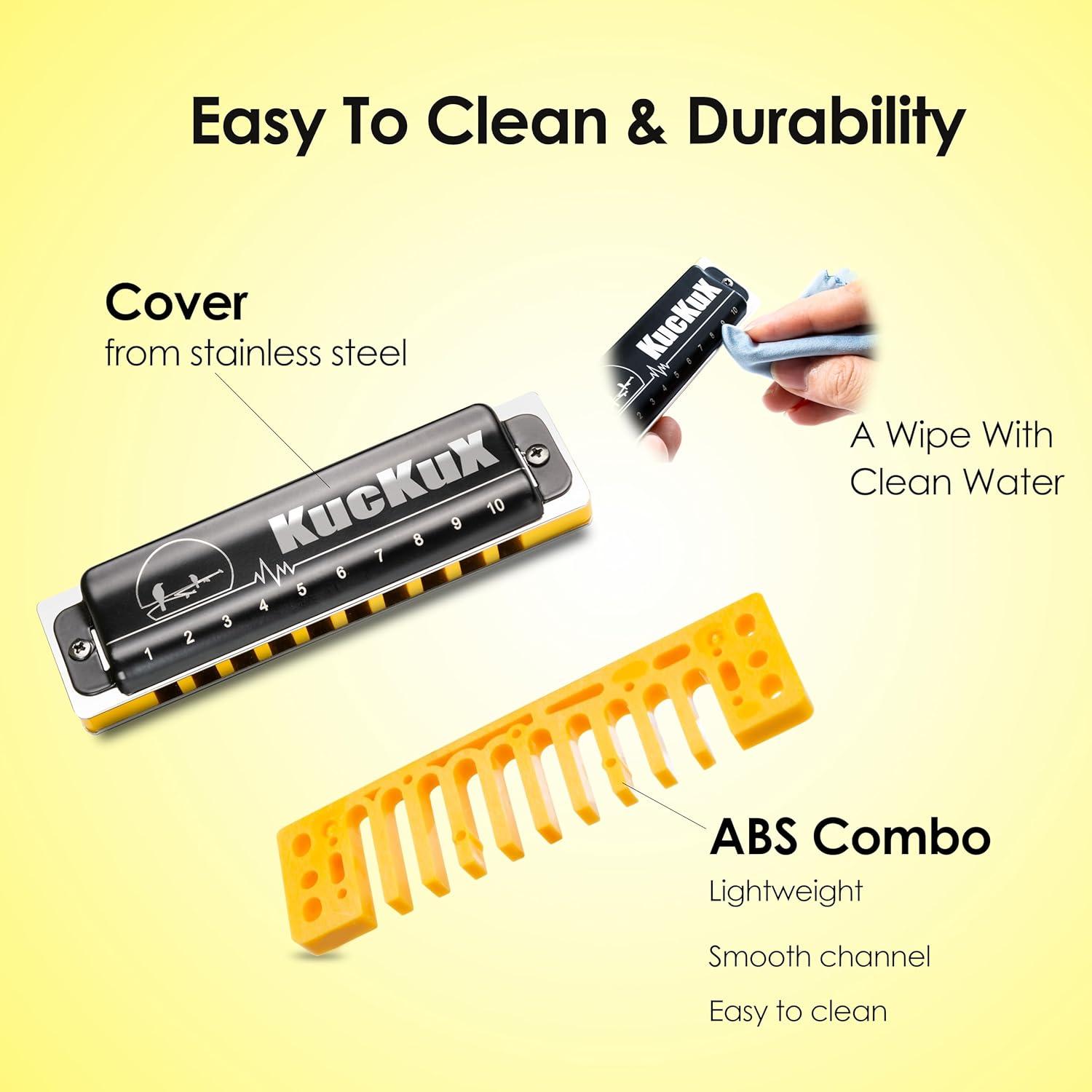 Harmónica Diatónica G 10 Agujeros Bronce Fosforado Compacta