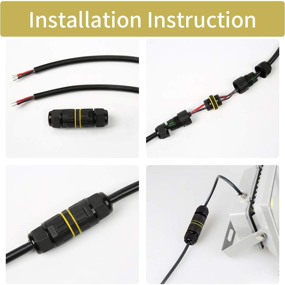 Caja de Conexiones Exterior 2 Vías IP68 HFJY - Paquete de 5