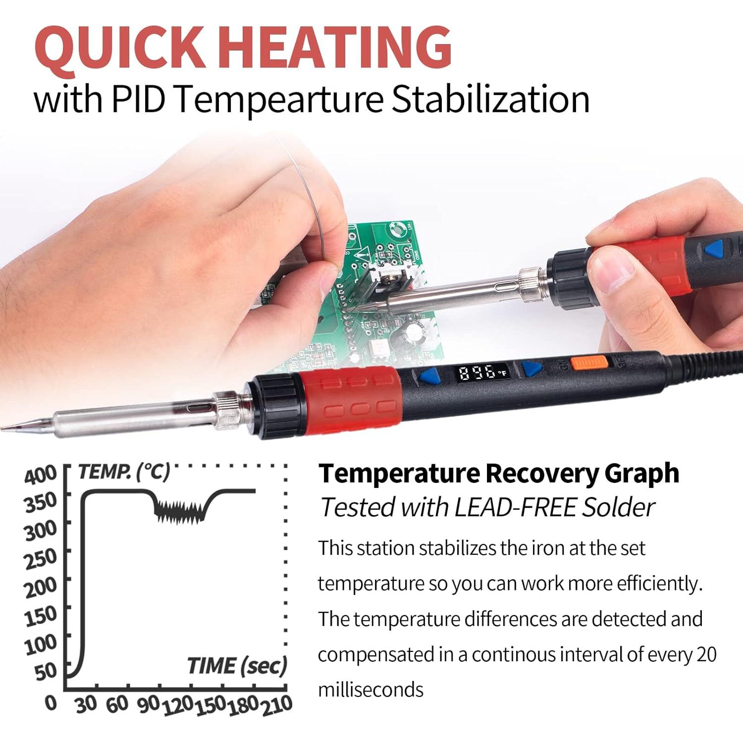 Soldador YIHUA 928D-III 110W Digital con Control de Temp.