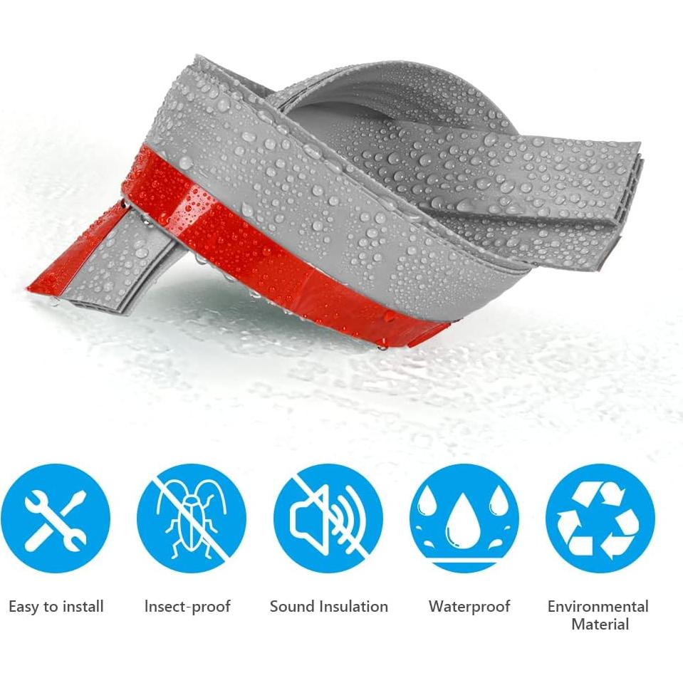 Sellador de Corrientes de Aire Ainiv 95.24 cm x 4.98 cm Gris