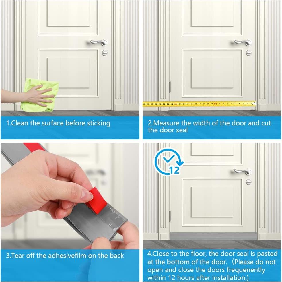 Sellador de Corrientes de Aire Ainiv 95.24 cm x 4.98 cm Gris