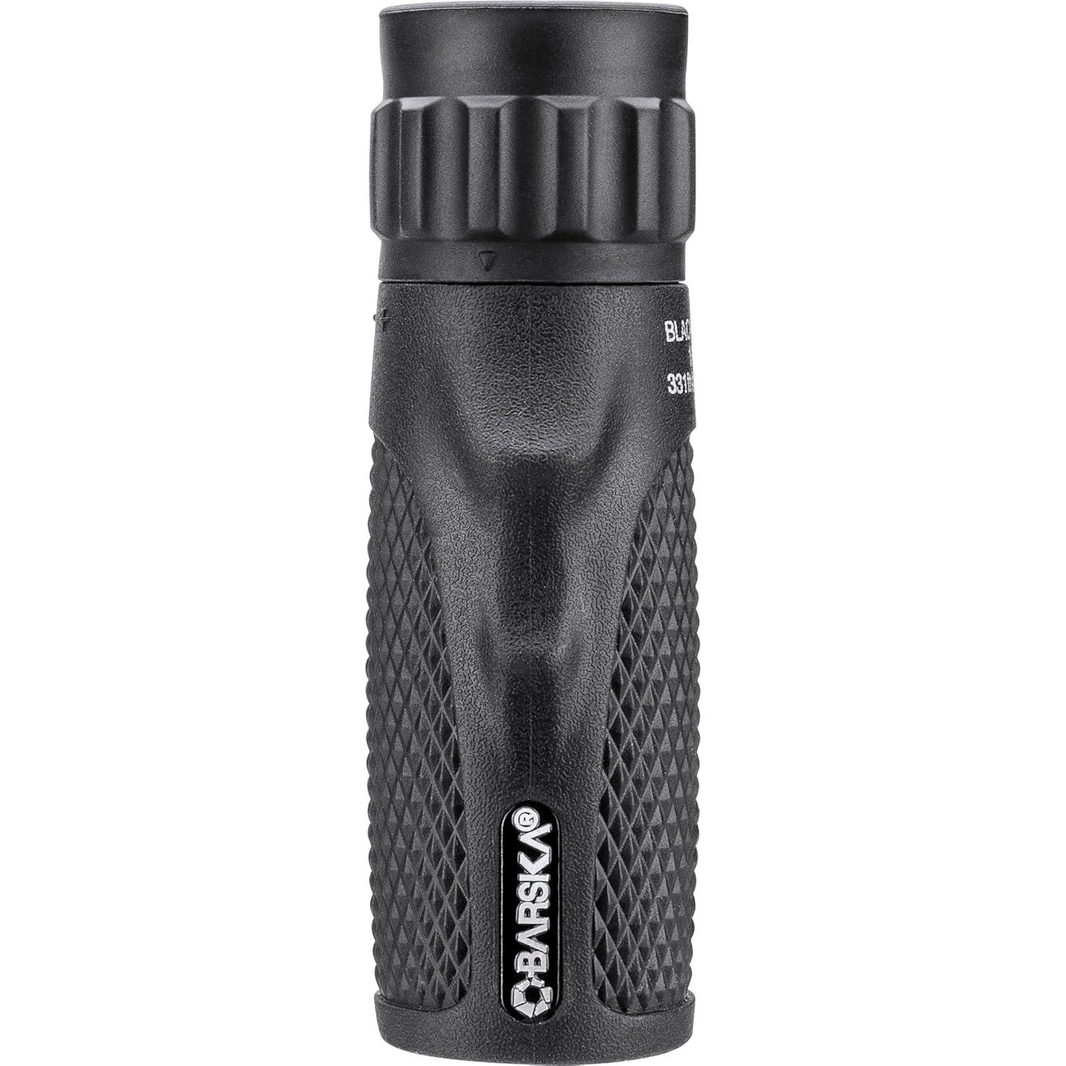 Barska Blackhawk Waterproof Monocular – Compact, Fogproof, Multi-Coated Optics, Slip-Resistant Grip for Birding, Hiking, Sports, Concerts & Outdoor Use
