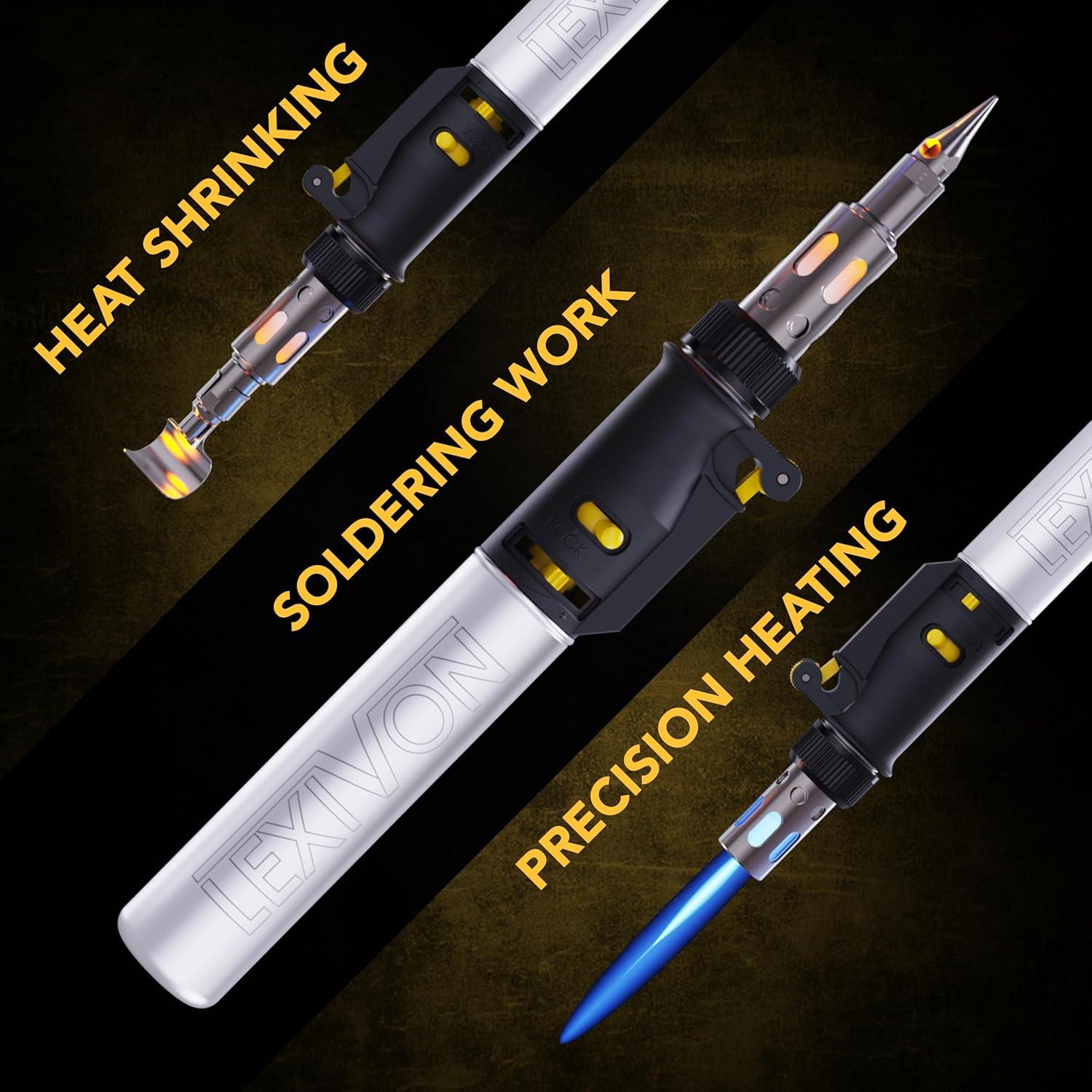 Kit Soldador a Butano LEXIVON LX-770 13 Piezas Portátil