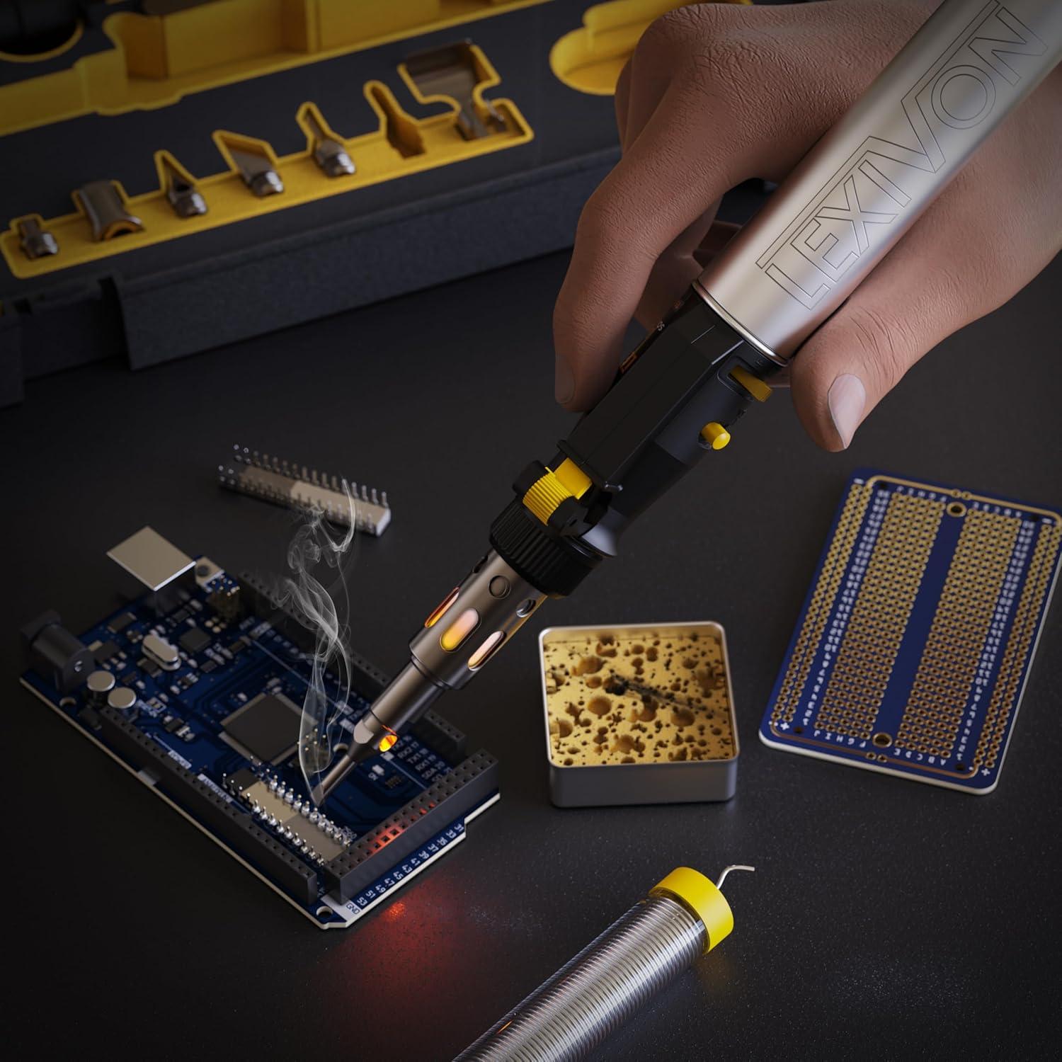 Kit Soldador a Butano LEXIVON LX-770 13 Piezas Portátil