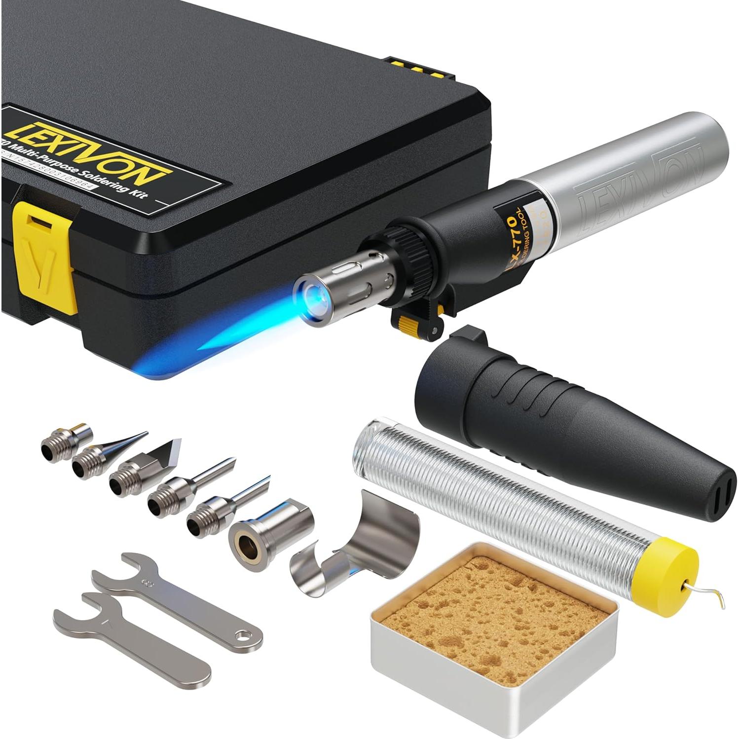 Kit Soldador a Butano LEXIVON LX-770 13 Piezas Portátil