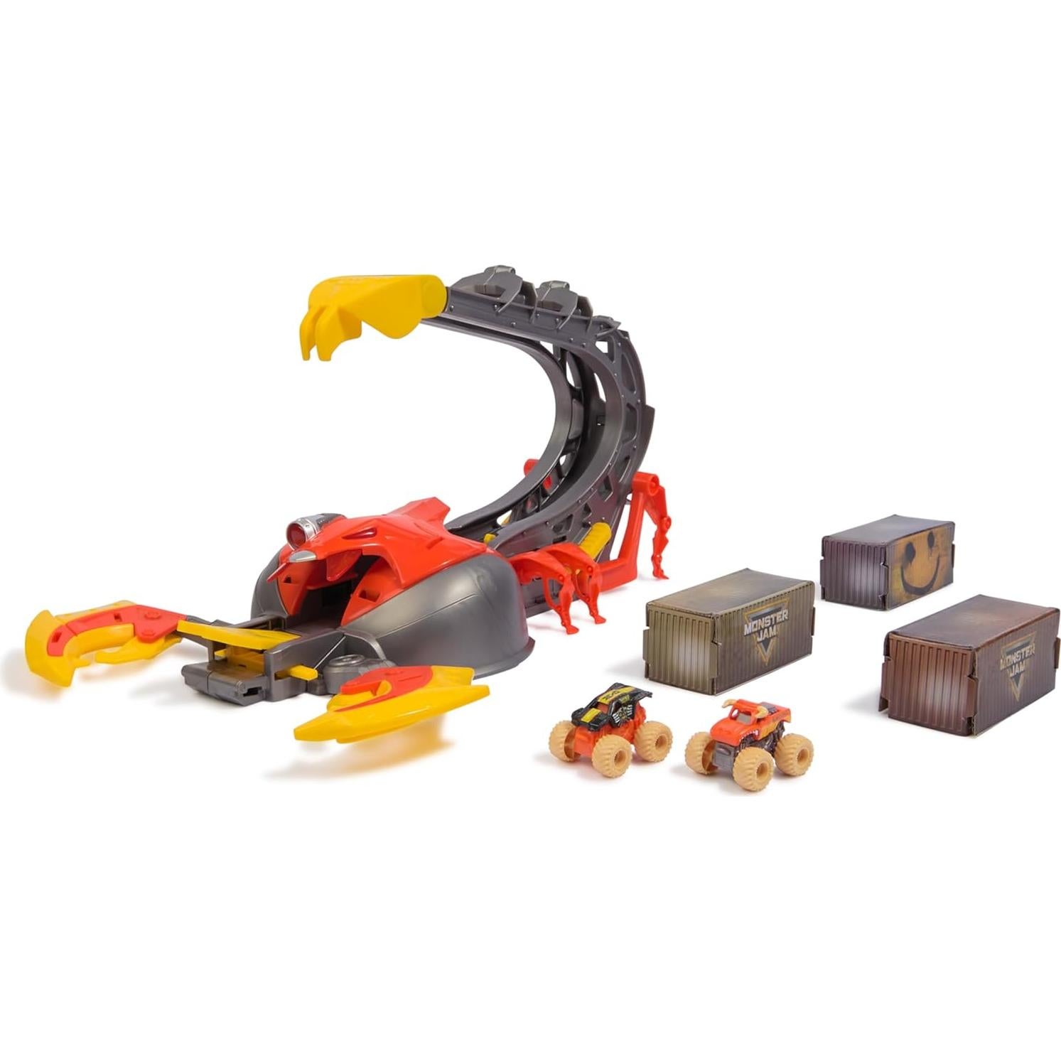 Monster Jam Mini, El Toro Loco Venom Velocity Scorpion Playset, 2 Exclusive Die-Cast El Toro Loco and Max-D Monster Truck, Kids Toys for Boys Ages 3 and Up
