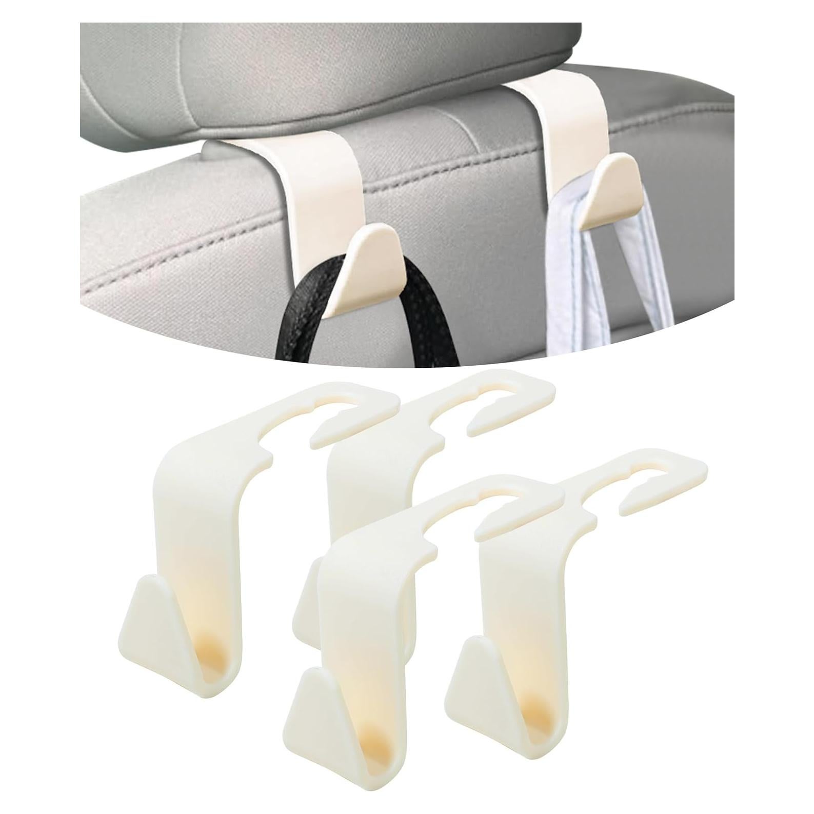 Paquete de 4 Ganchos para Reposacabezas de Auto Beige