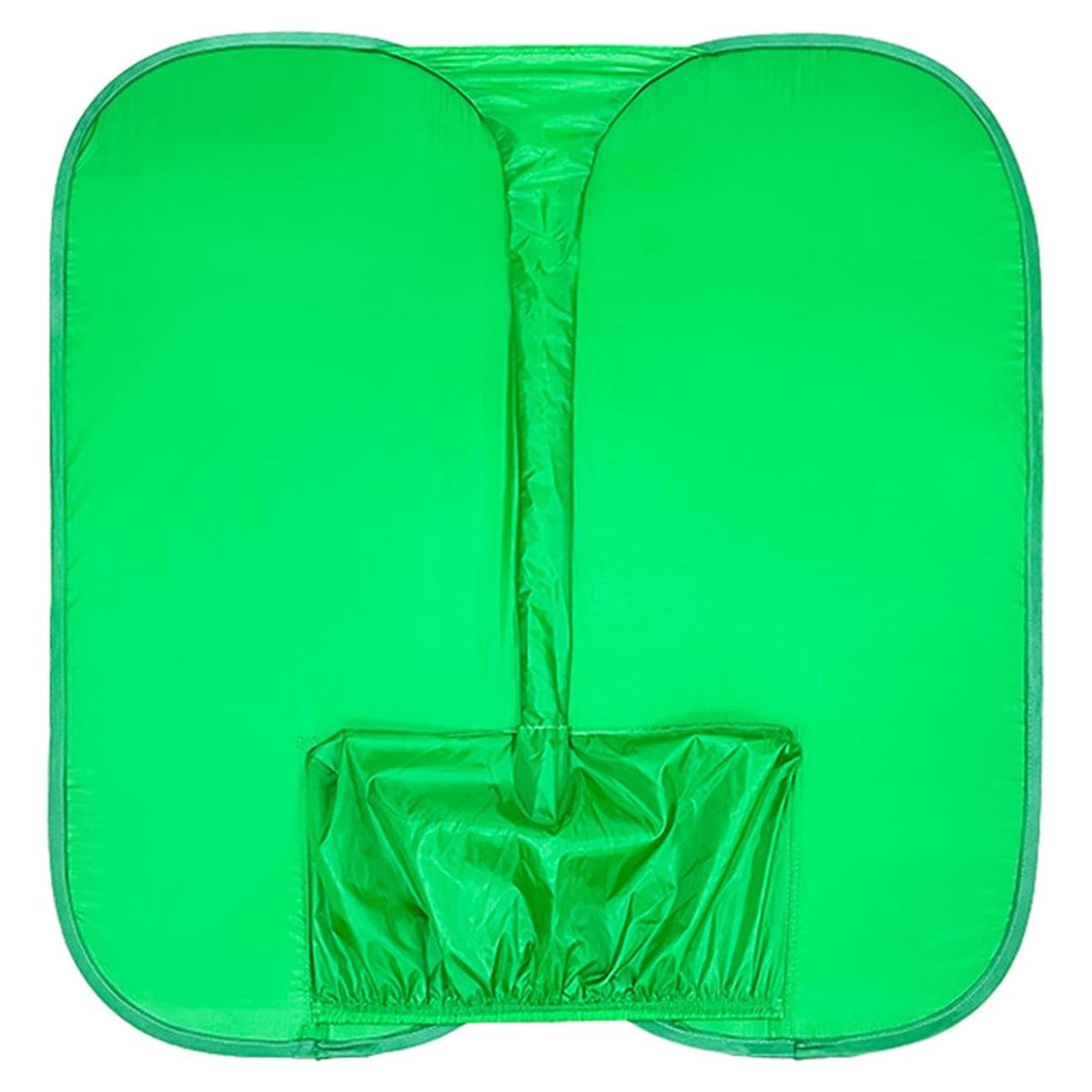 Set of Streaming Green Screen Chair | Double Sided Photography Background Sheet, Crease-Resistant Video Studio Calls Streaming Green Cloth Fabric Screen, Attaches to Any Chair