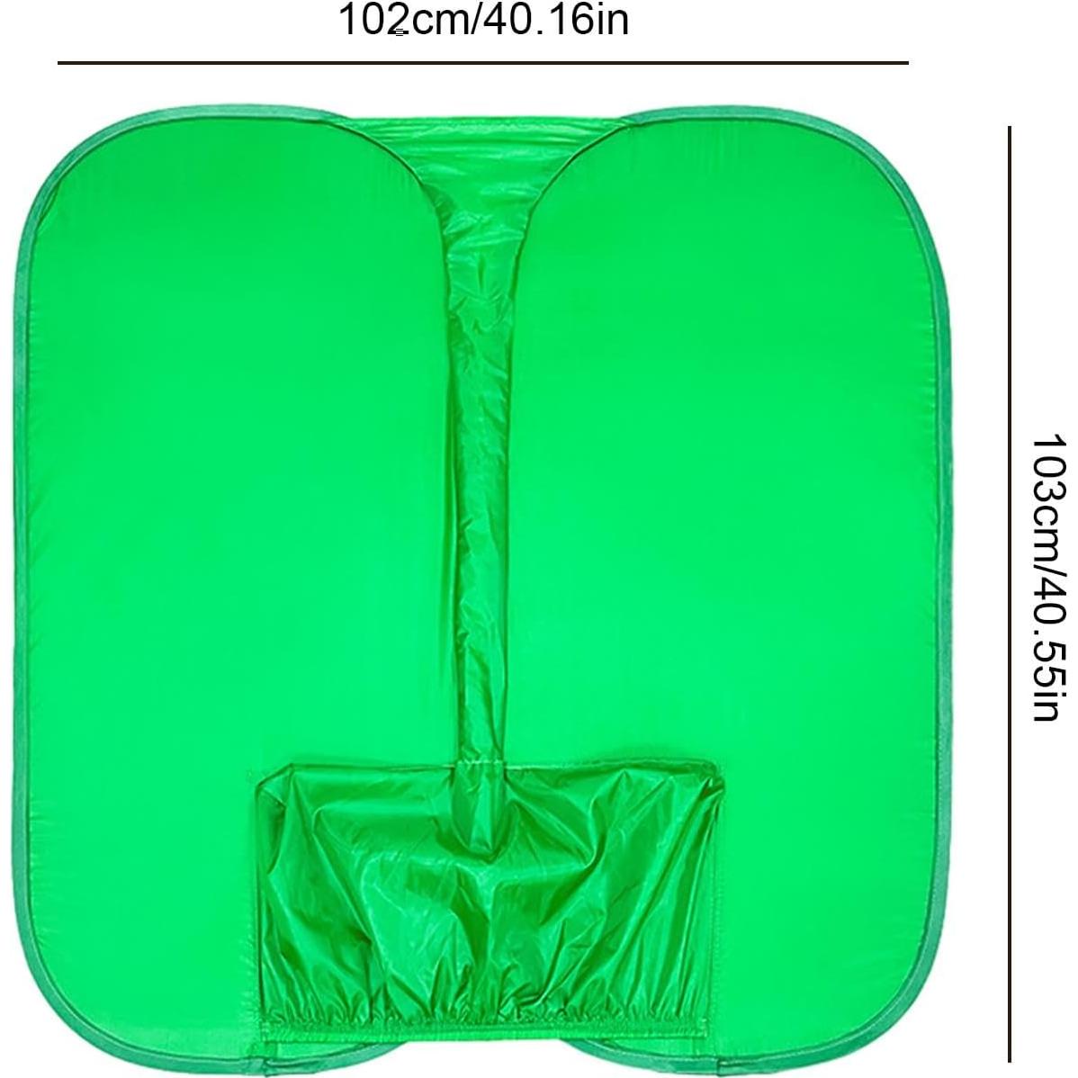 Set of Streaming Green Screen Chair | Double Sided Photography Background Sheet, Crease-Resistant Video Studio Calls Streaming Green Cloth Fabric Screen, Attaches to Any Chair