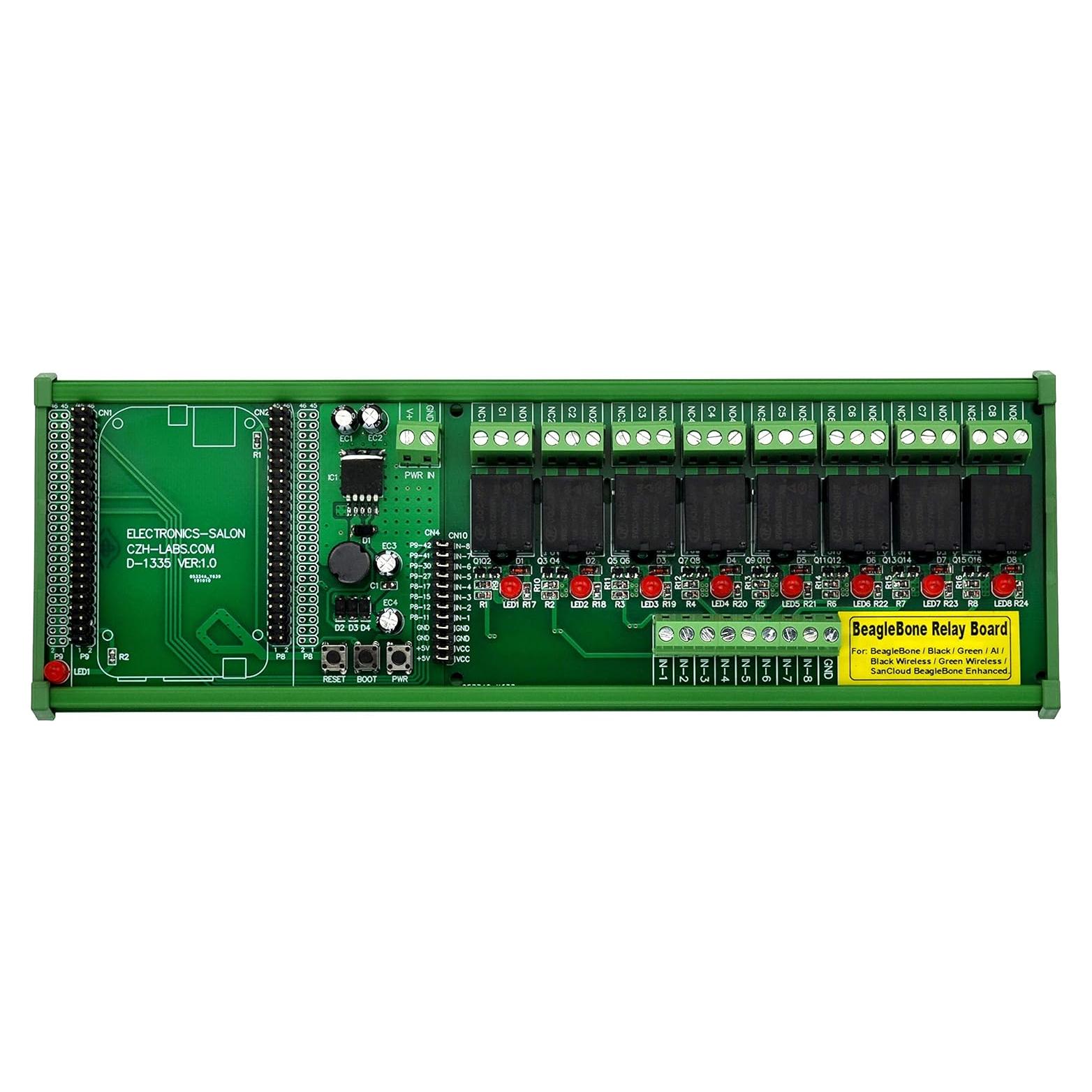 Módulo Relé de Potencia IoT DIN 8 SPDT CZH-LABS para BeagleBone