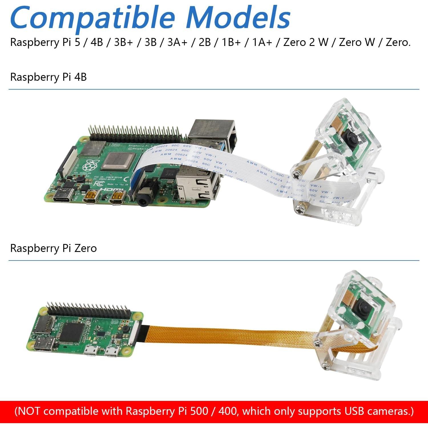 Cámara FREENOVE 5MP para Raspberry Pi con Soporte Ajustable