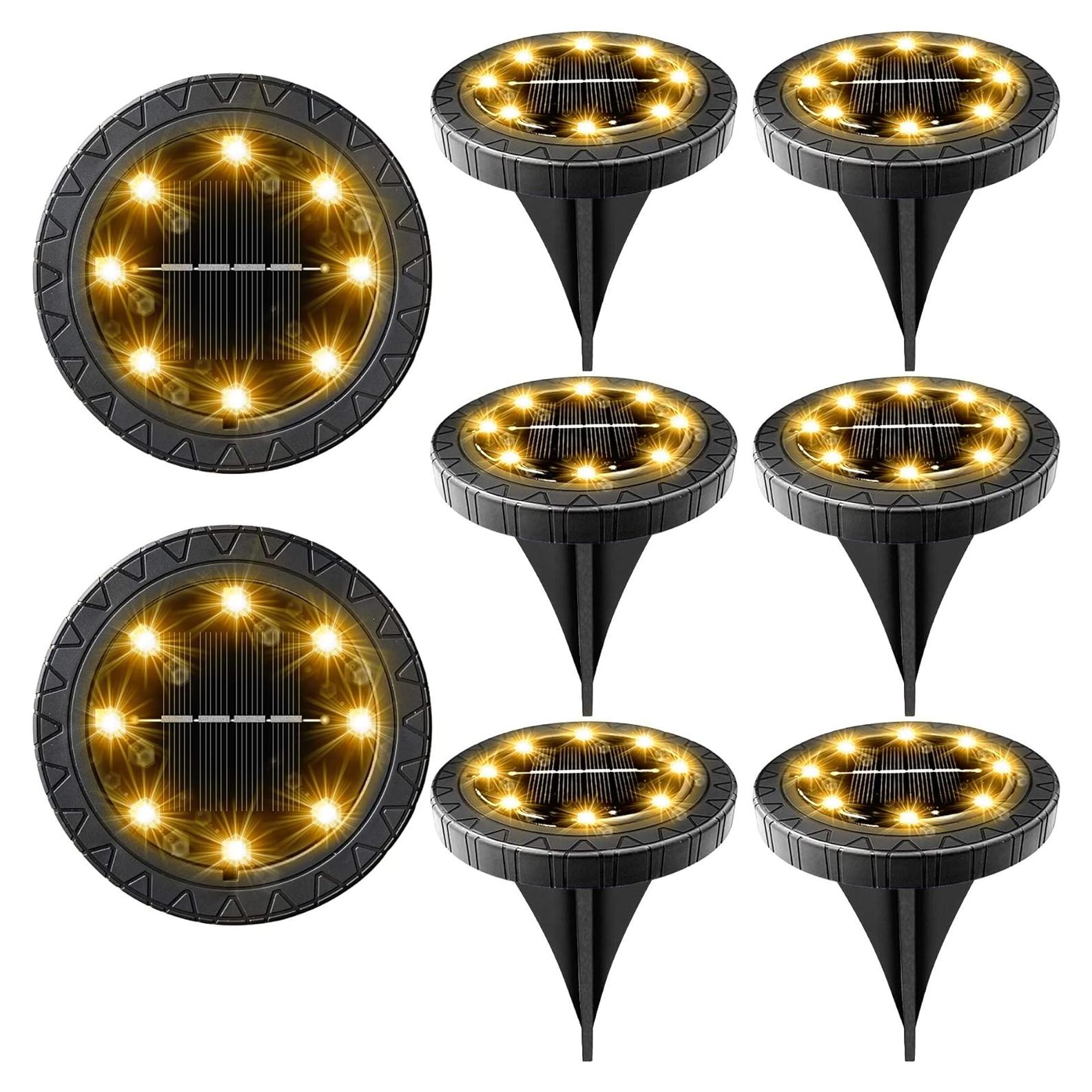 Luces LED solares exteriores Kdorrku - Paquete de 8 - IP68