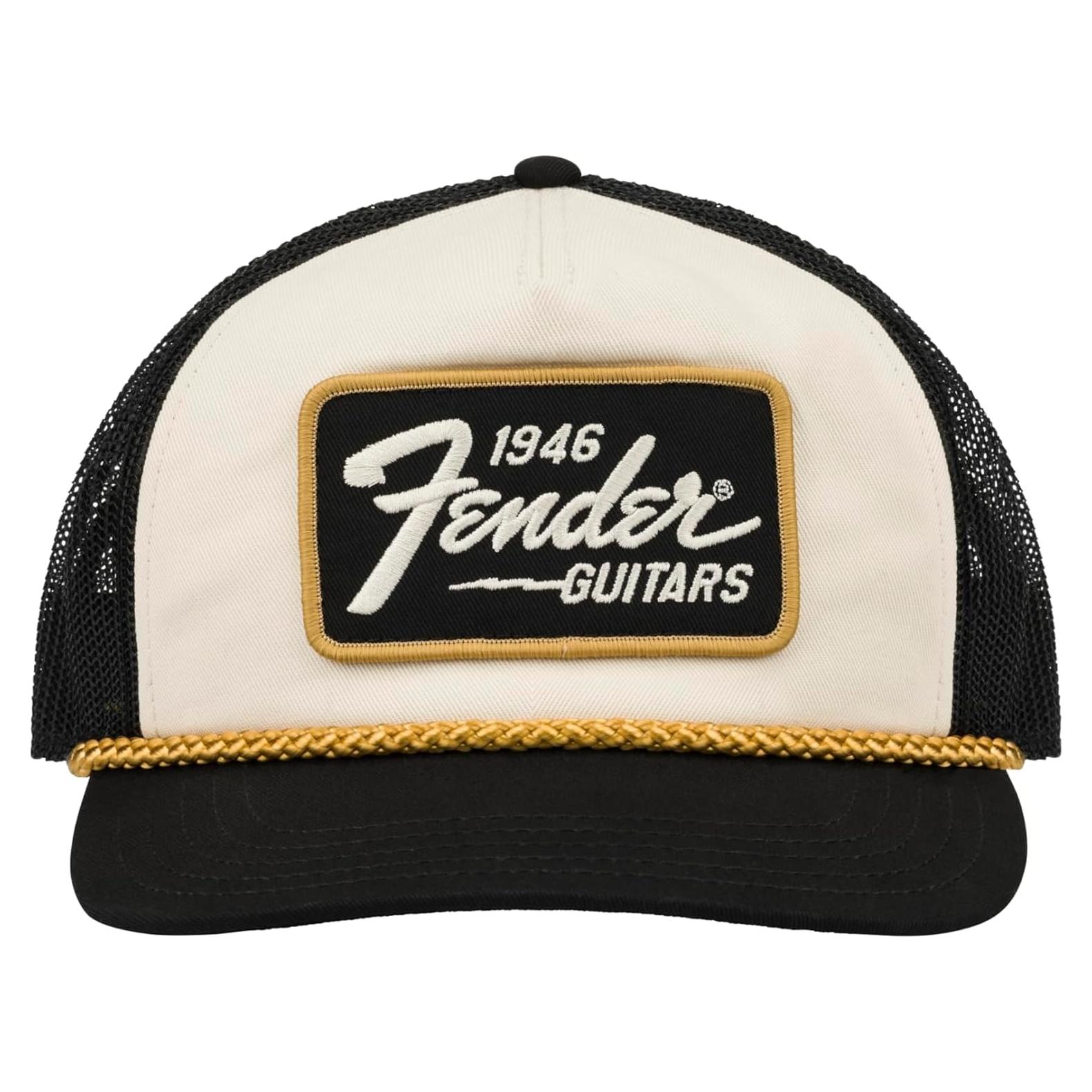 Sombrero Fender 1946 5 Paneles Trenza Dorada Crema