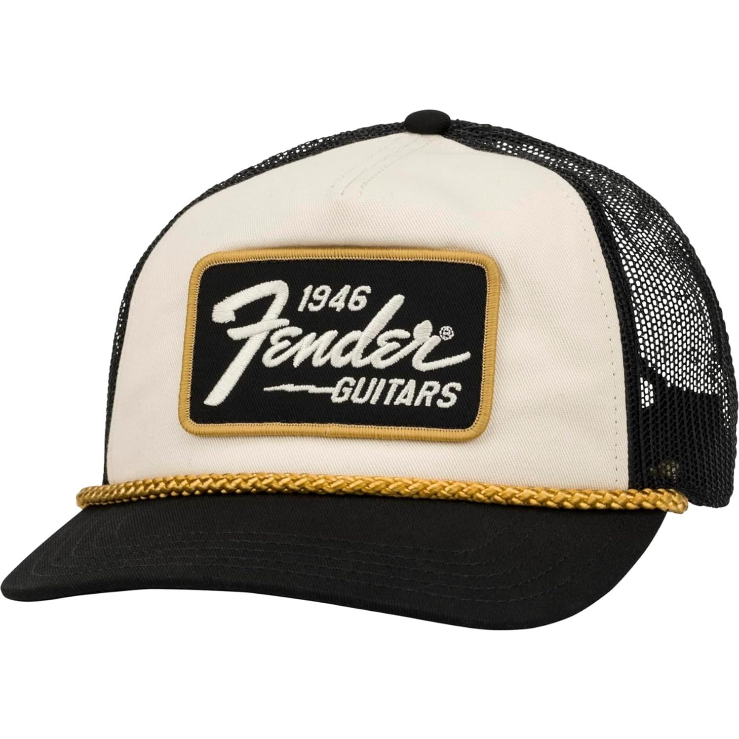 Sombrero Fender 1946 5 Paneles Trenza Dorada Crema
