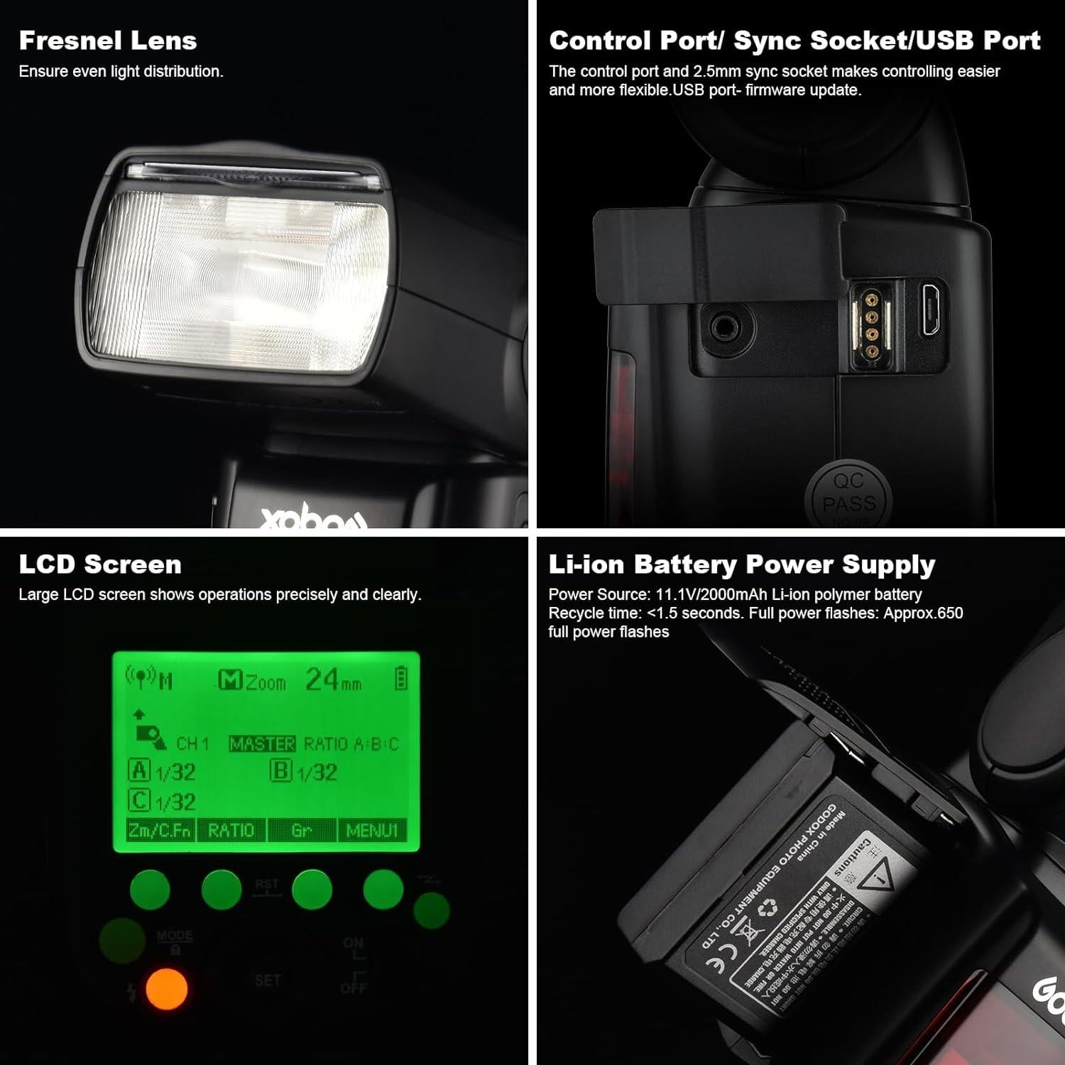 Flash Godox V860II-S Speedlite TTL para Sony 2000mAh