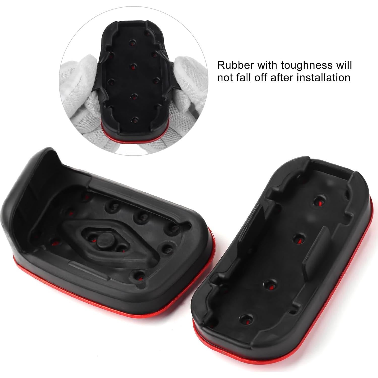 Cubiertas de Pedales Antideslizantes CKE para Toyota Corolla 2019-2025 y Cross 2022-2025 - Rojo