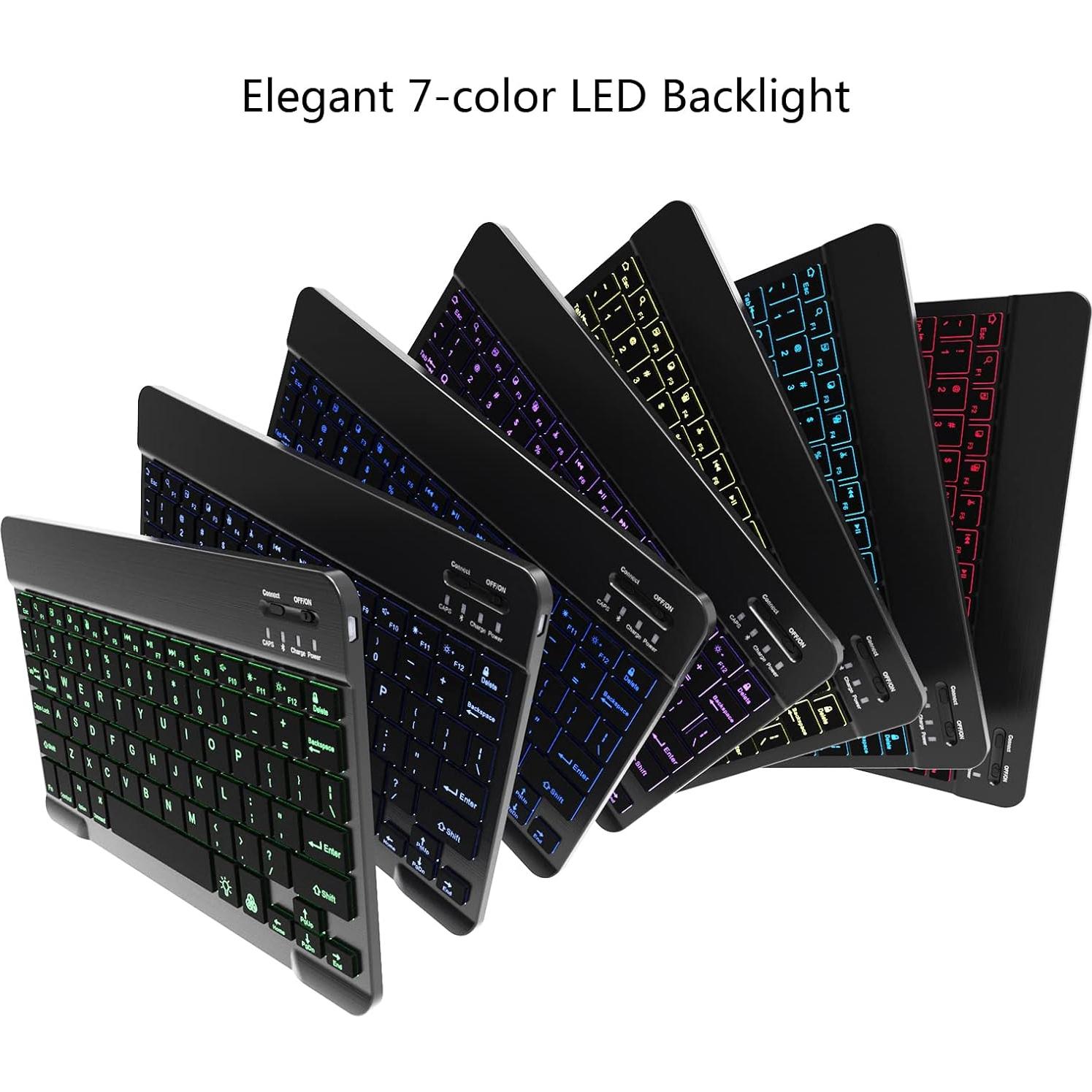 Teclado Bluetooth Retroiluminado 7 Colores para iPad 11 Gen