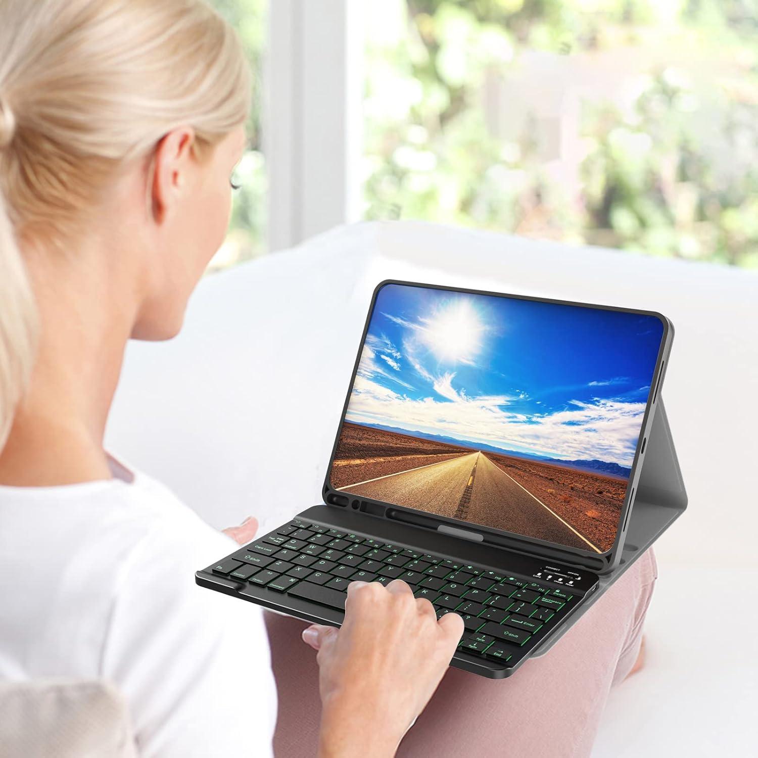 Teclado Bluetooth Retroiluminado 7 Colores para iPad 11 Gen