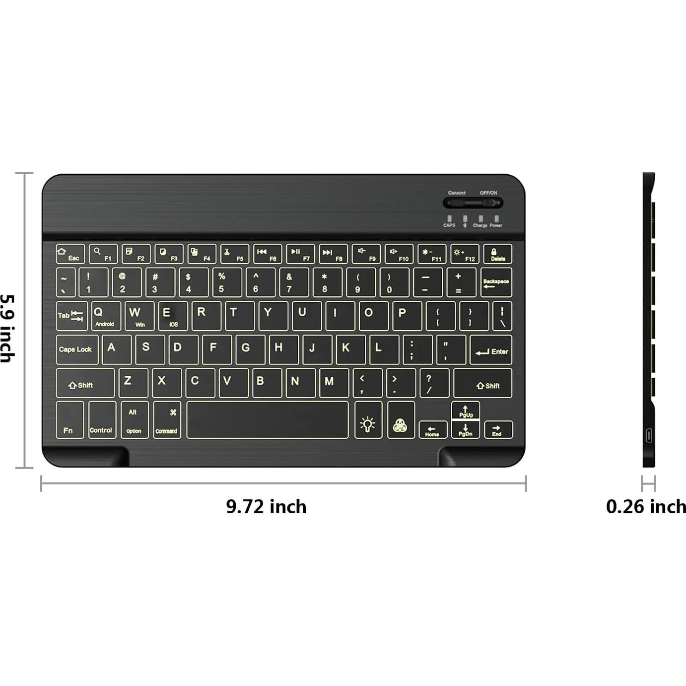 Teclado Bluetooth Retroiluminado 7 Colores para iPad 11 Gen