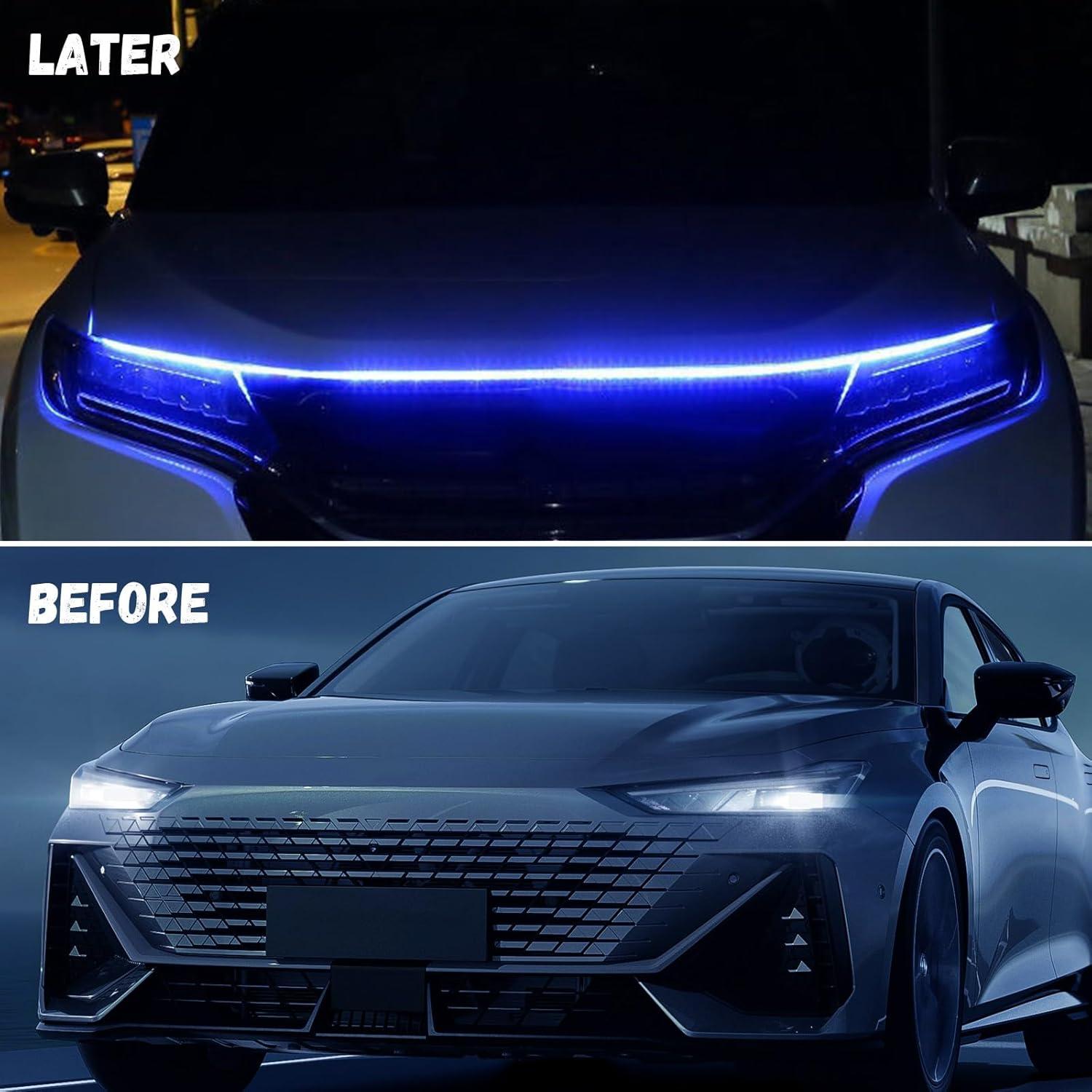 Tira de Luz LED de Capó Hbxdeco 149.86 cm Azul Impermeable