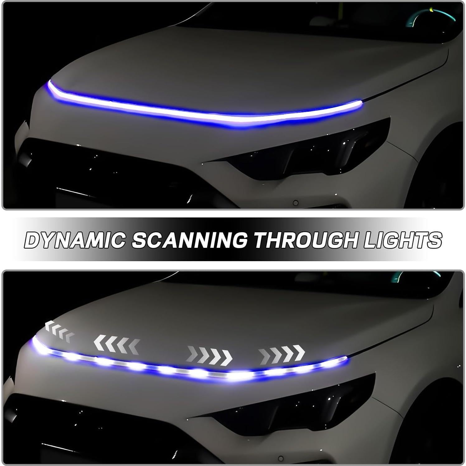 Tira de Luz LED de Capó Hbxdeco 149.86 cm Azul Impermeable