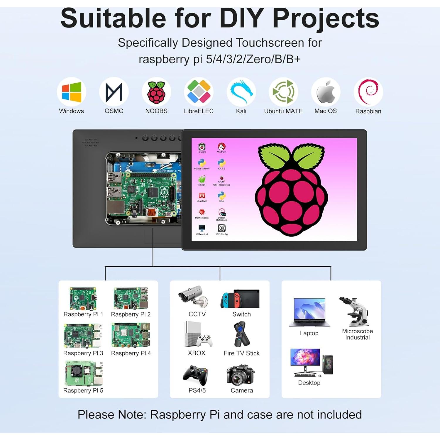 Monitor Táctil 10.1" XBONFIRE 1920x1200 HDMI IPS